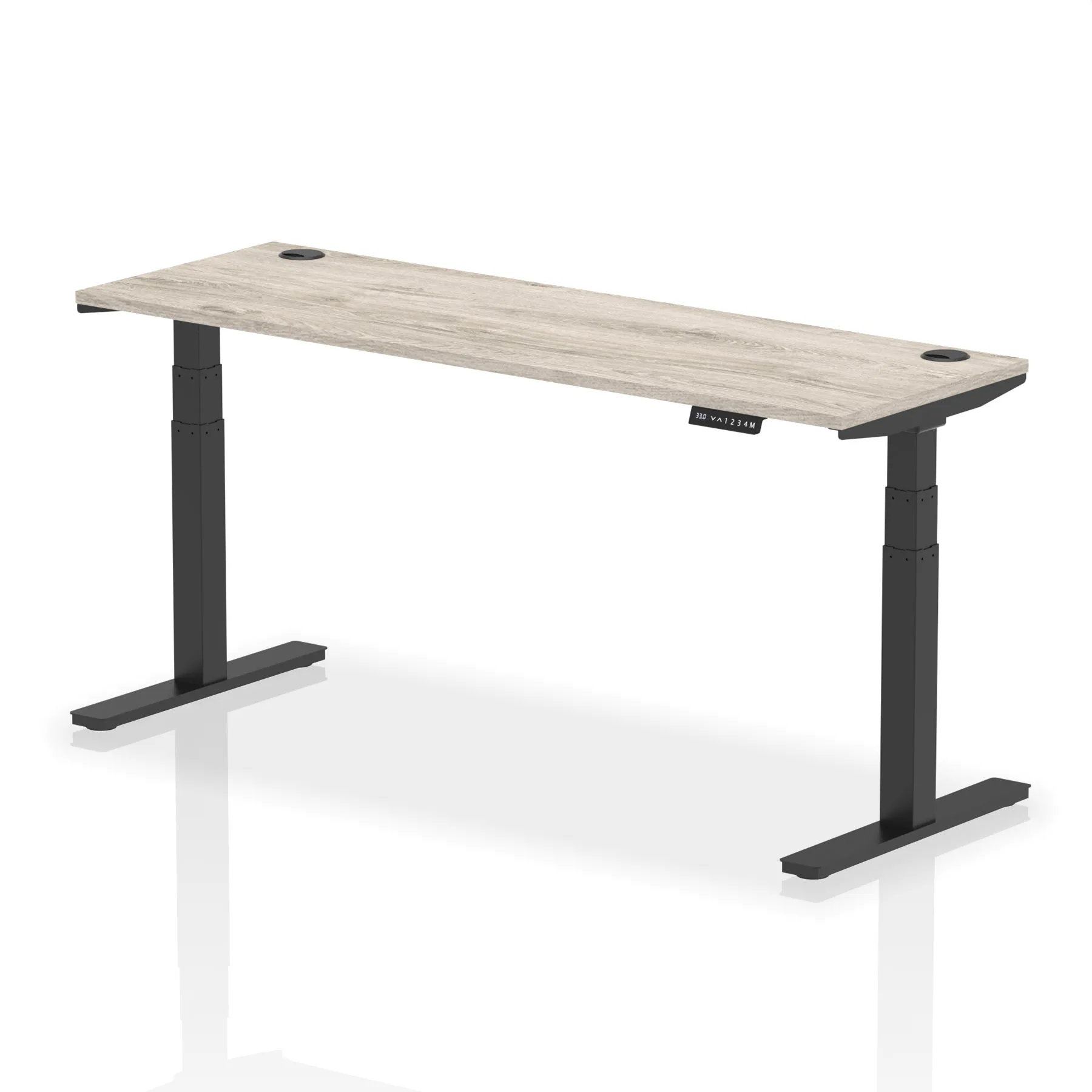 Air Height Adjustable Slimline Desk With Cable Ports