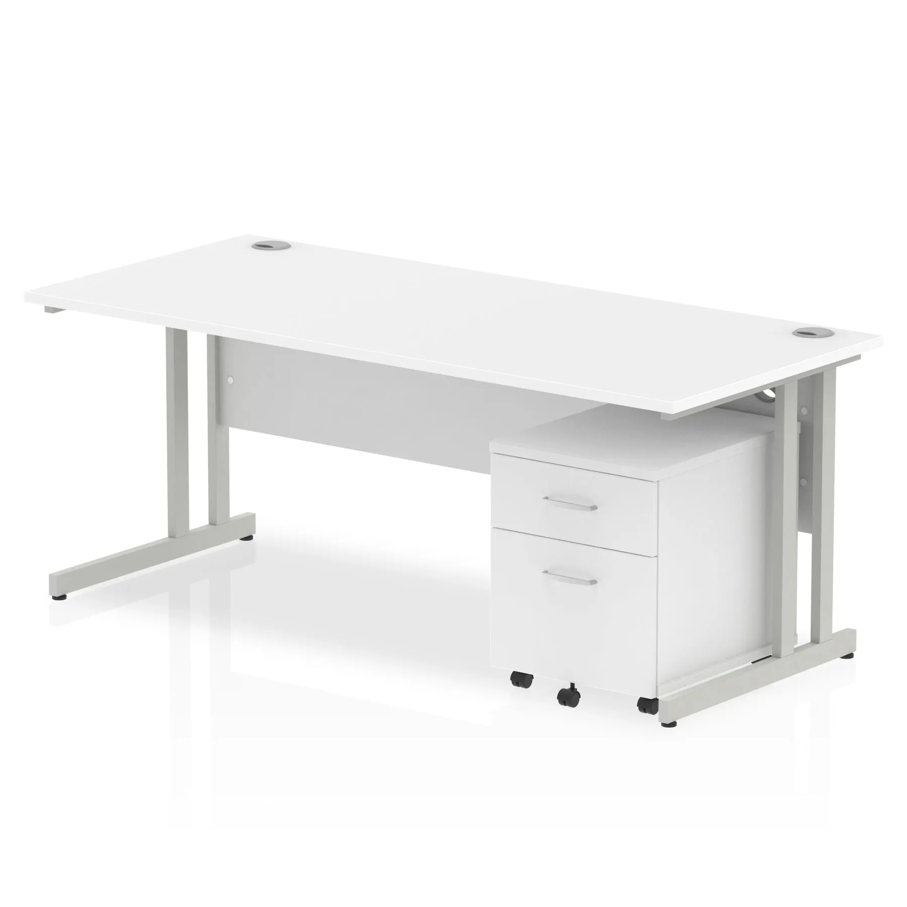 EE - Impulse 1800mm Cantilever Straight Desk With Mobile Pedestal
