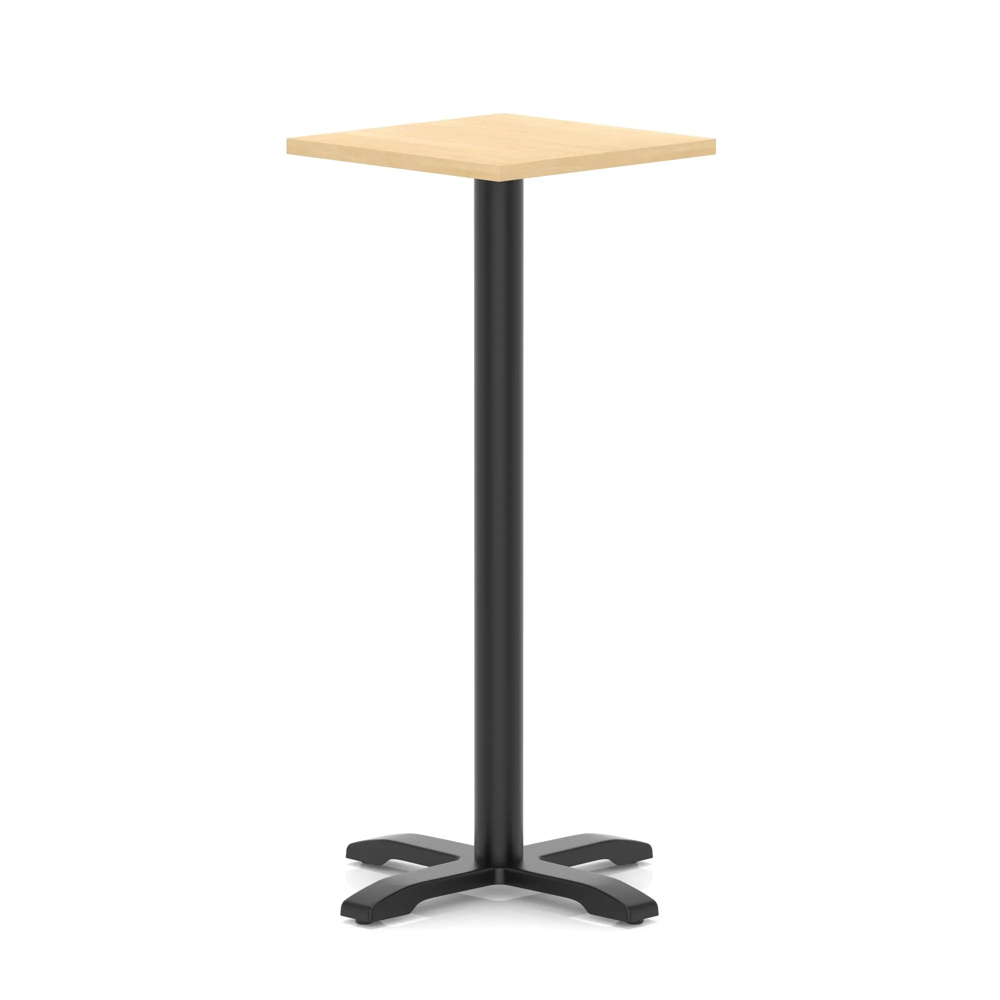 Italia Square Poseur Table With Cross Base Black Leg