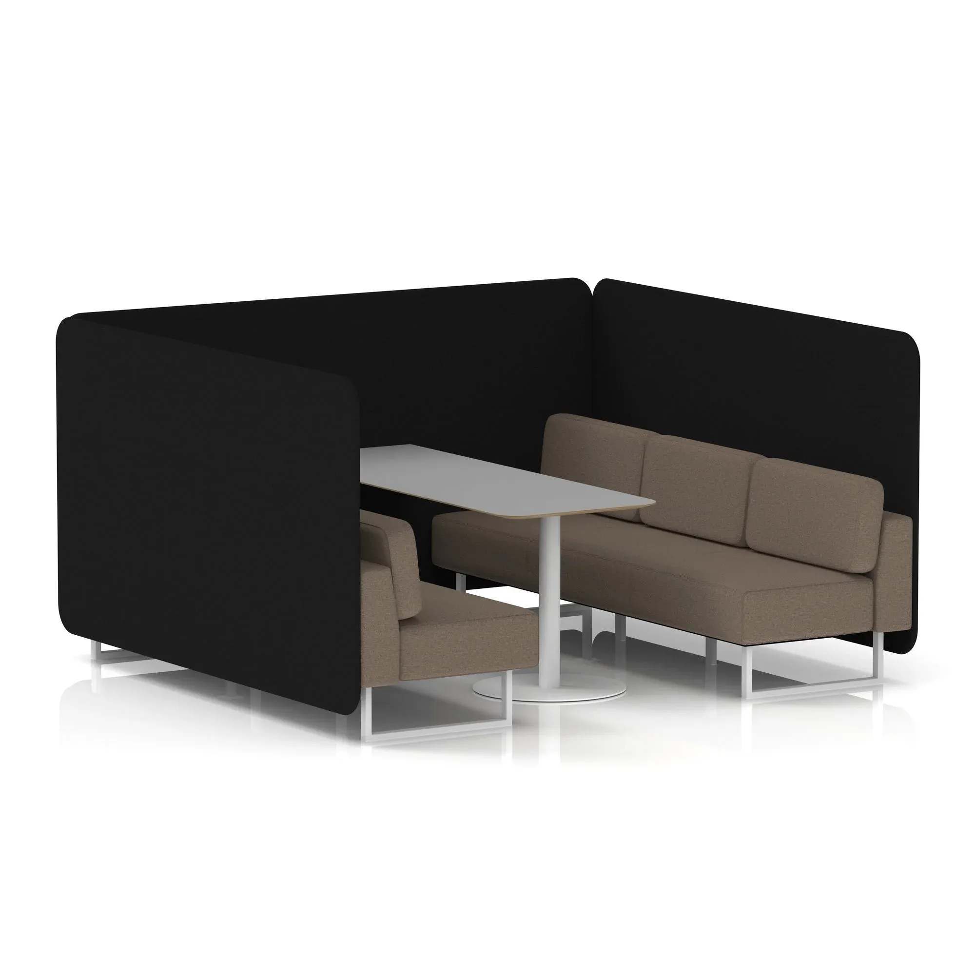 Brixworth Bench Booth With Grey Table In Two Tone