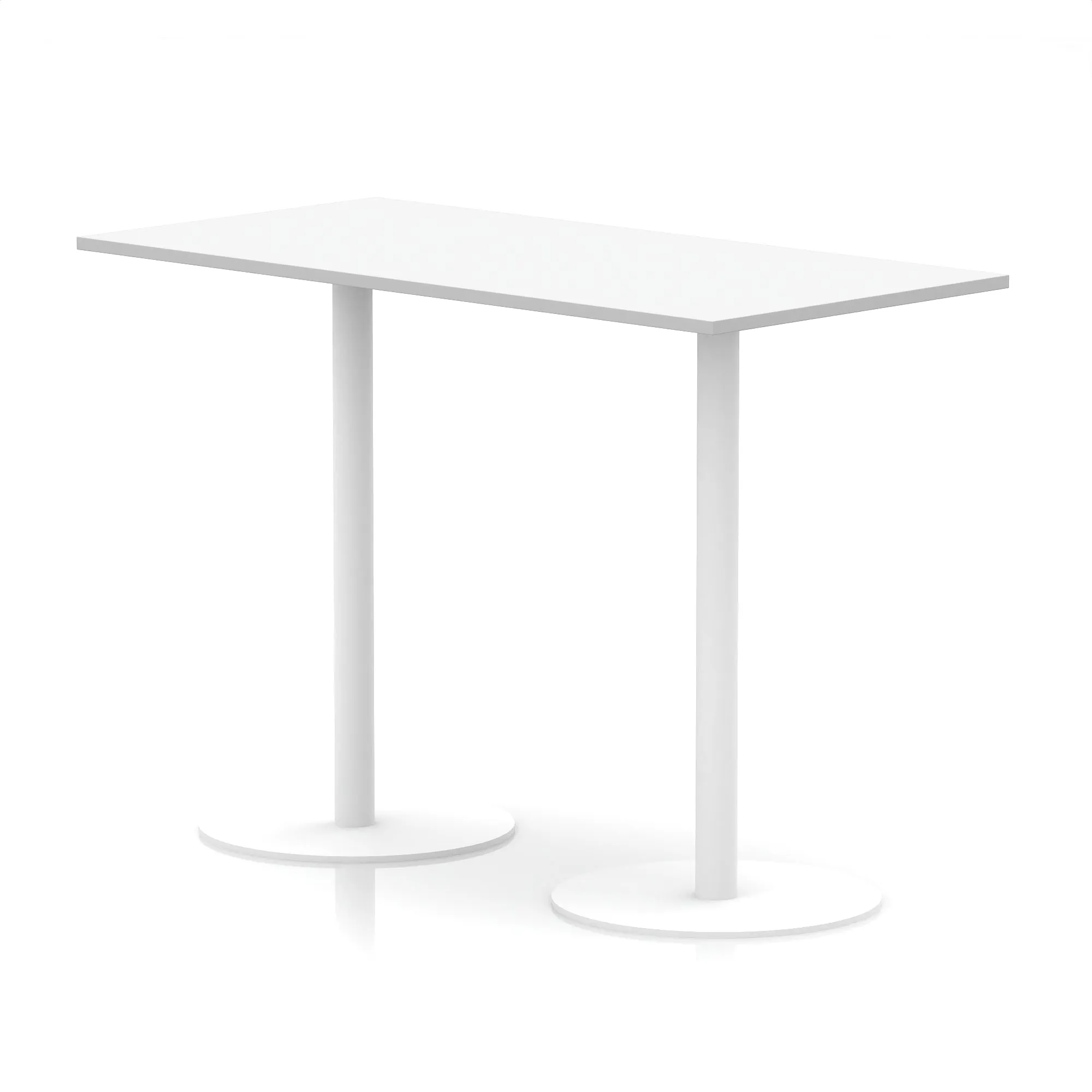 EE - Italia Rectangular Poseur Table White Leg