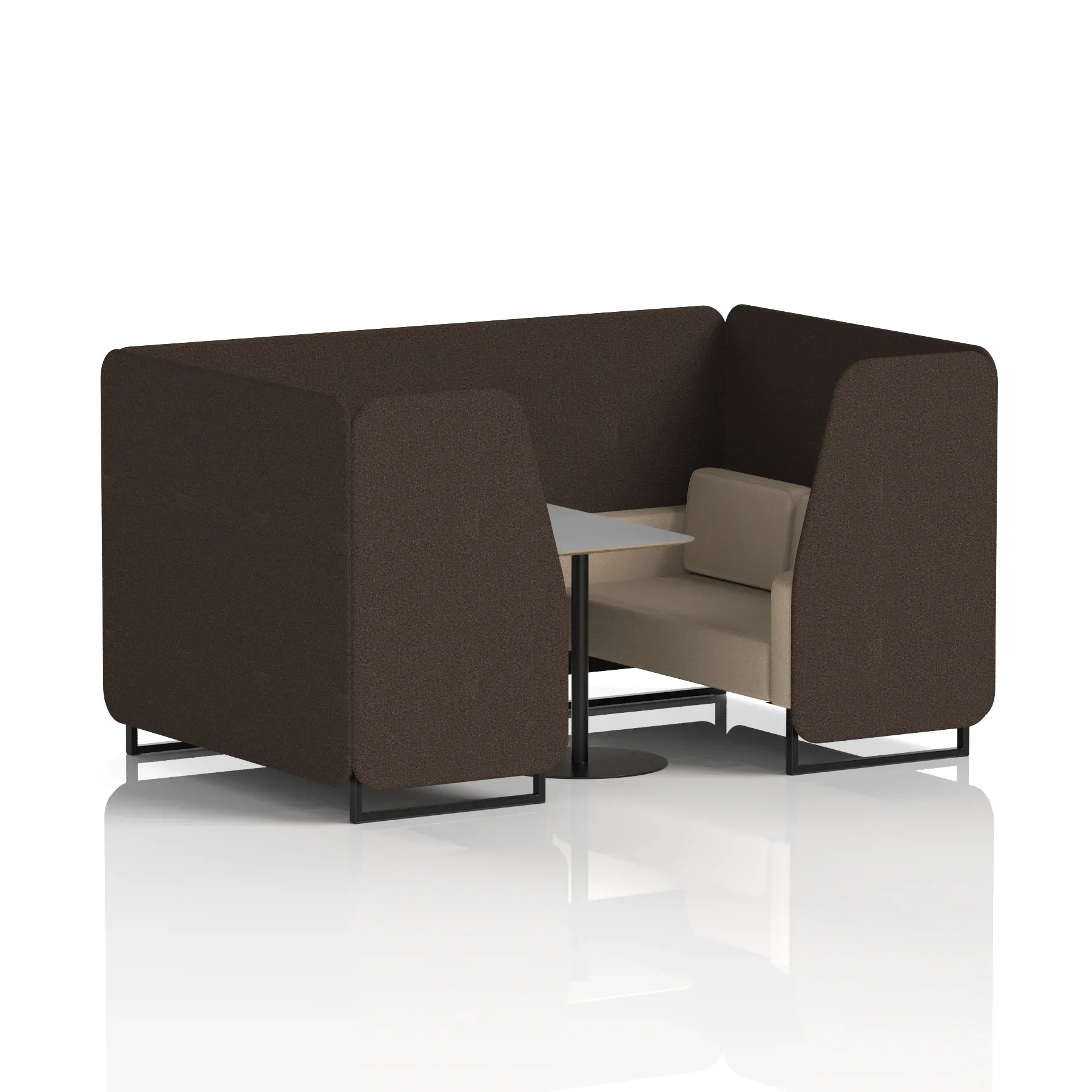 Brixworth Booth With Grey Table In Two Tone