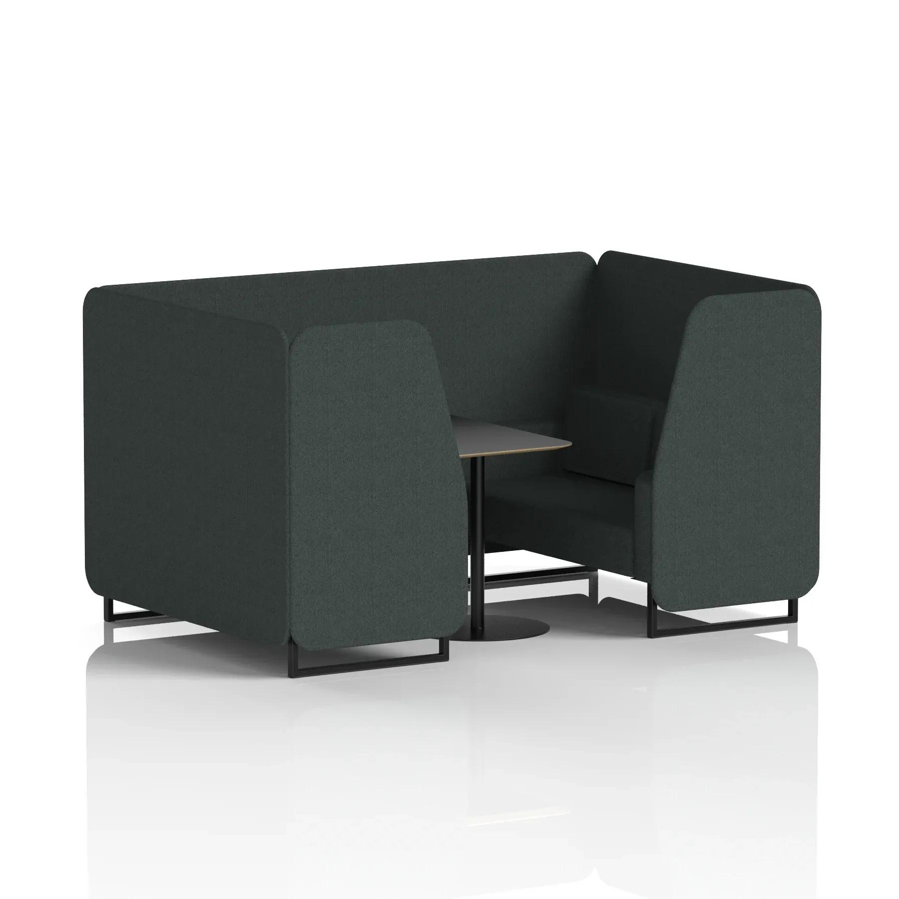Brixworth Booth With Black Table In Single Tone
