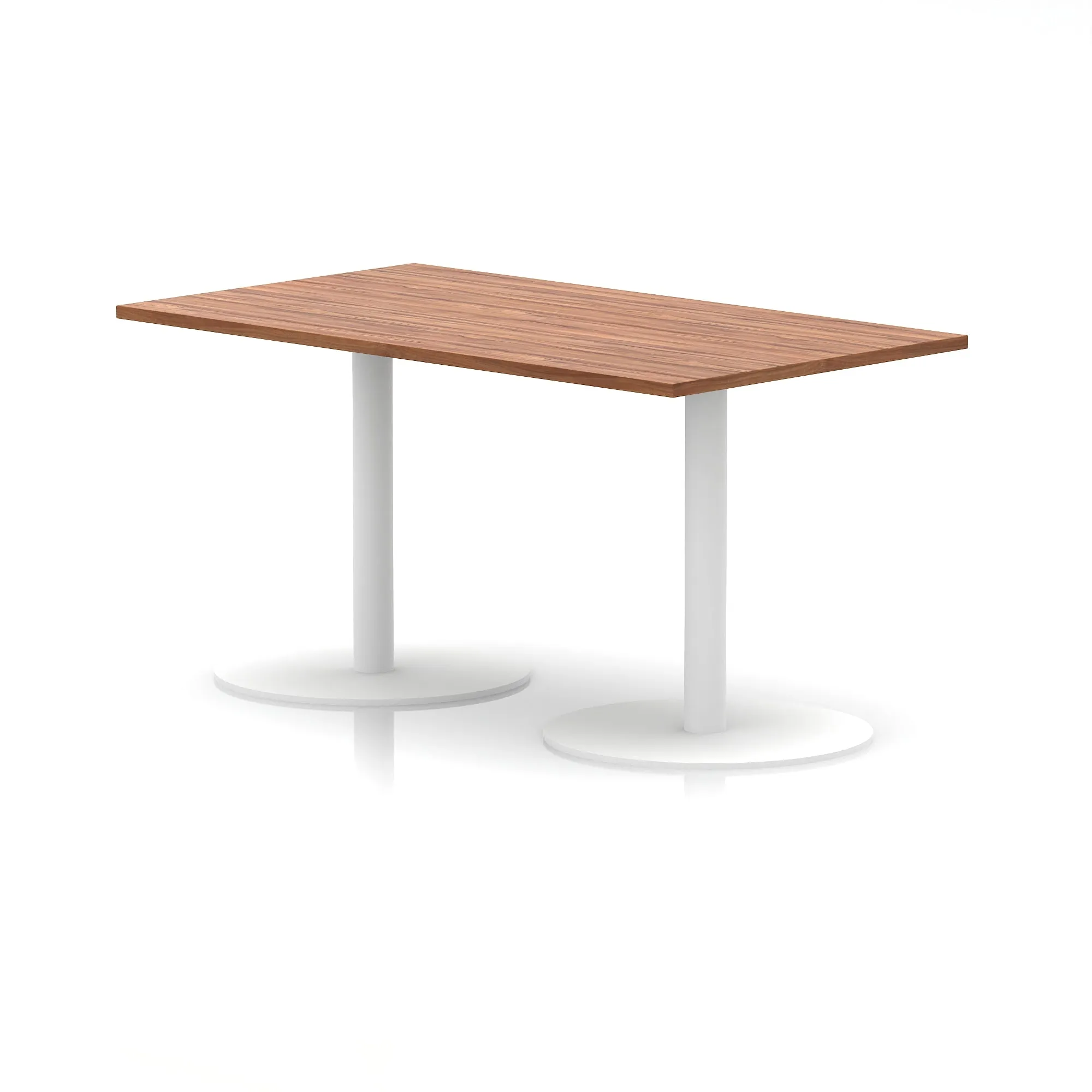 Italia Rectangular Poseur Table White Leg