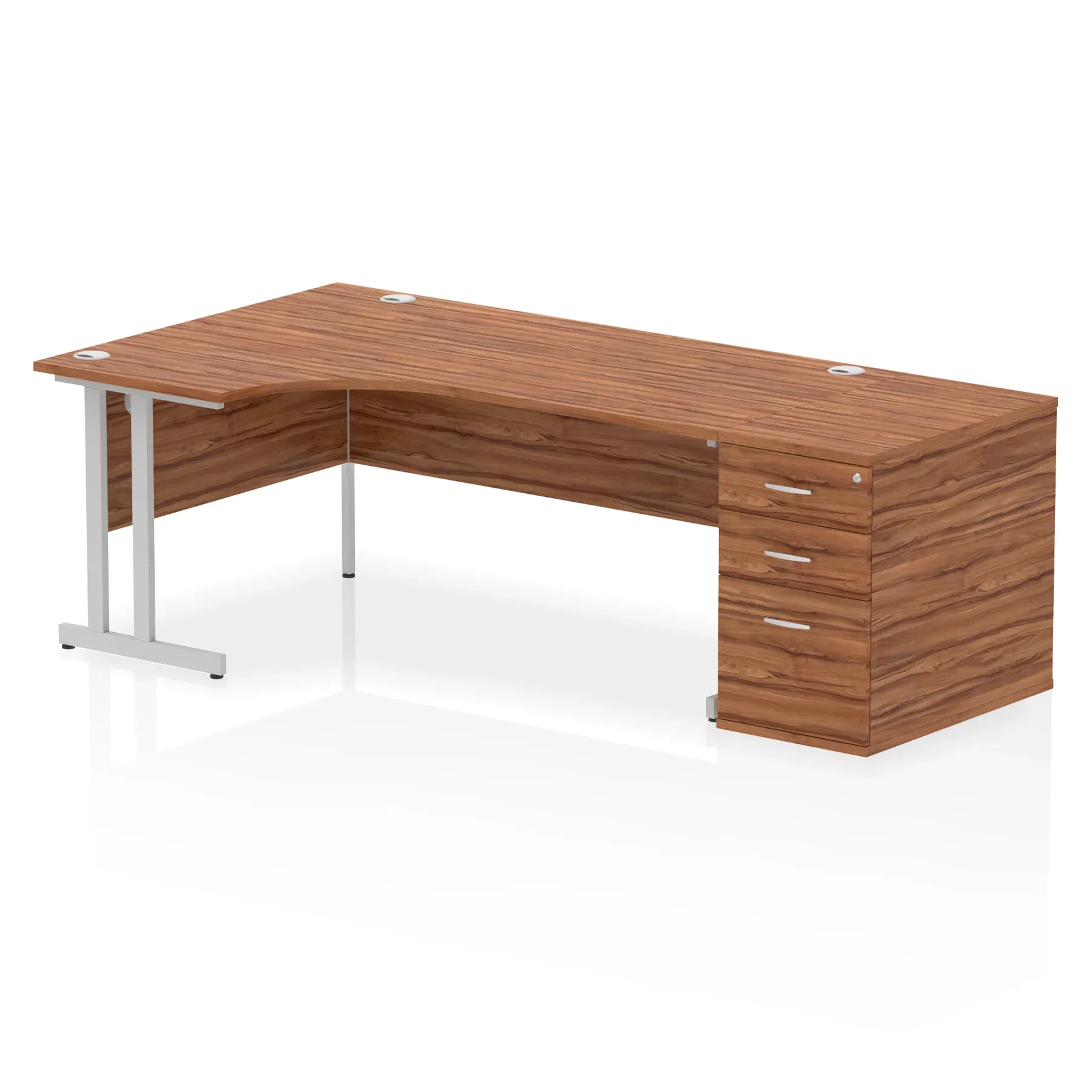 Impulse 1800mm Cantilever Left Crescent Desk Workstation