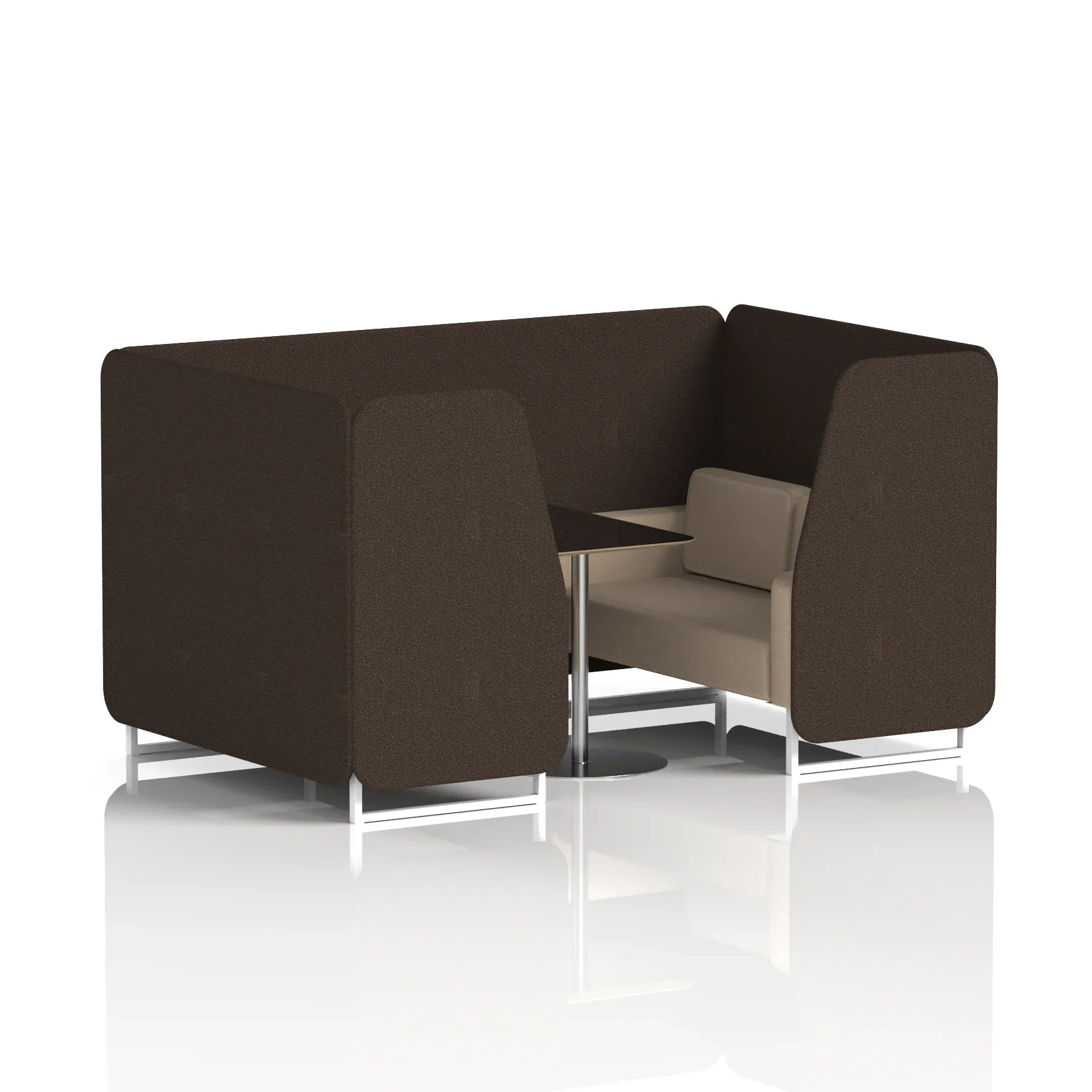 Brixworth Booth With Black Table In Two Tone