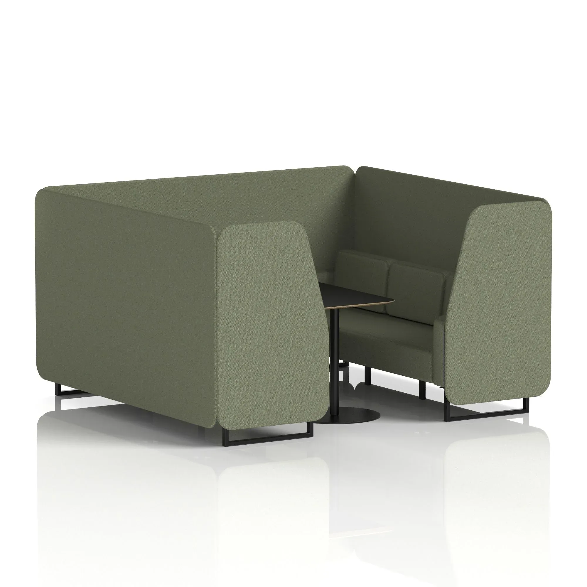 Brixworth Booth With Black Table In Single Tone