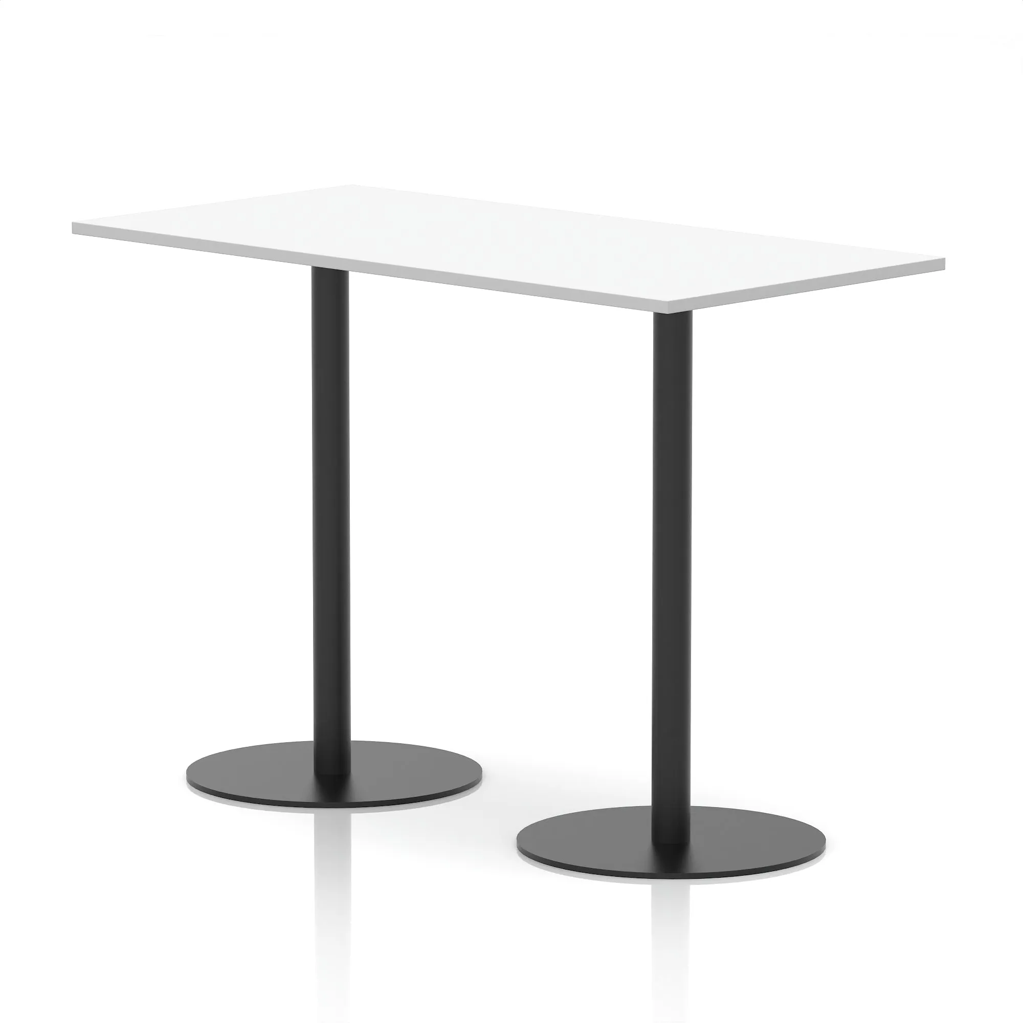 Italia Rectangular Poseur Table Black Leg