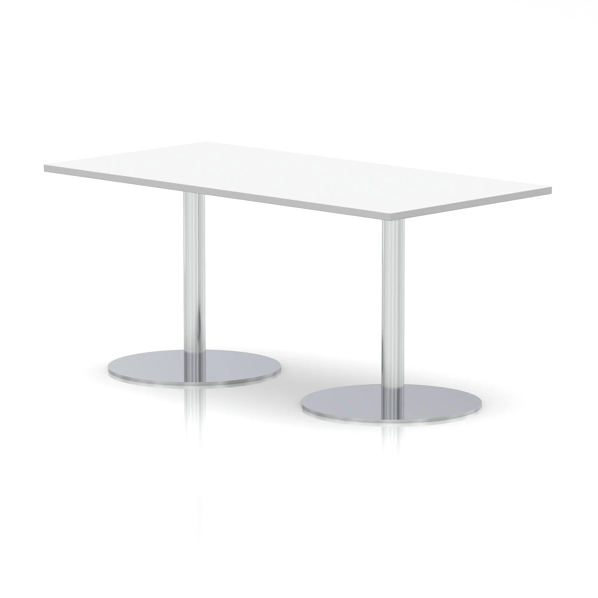 EE - Italia Rectangular Poseur Table Silver Leg