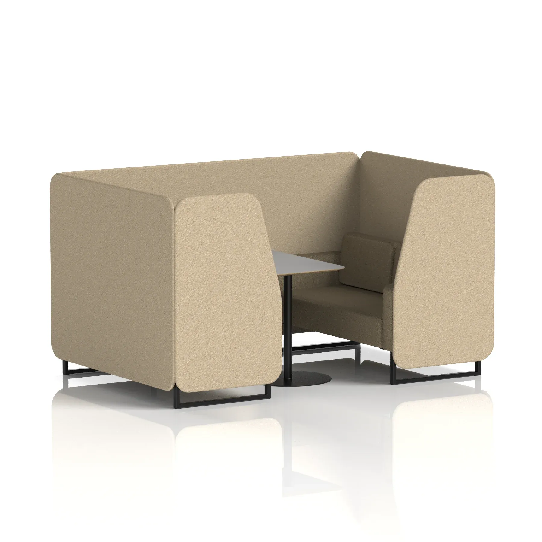 Brixworth Booth With Grey Table In Two Tone
