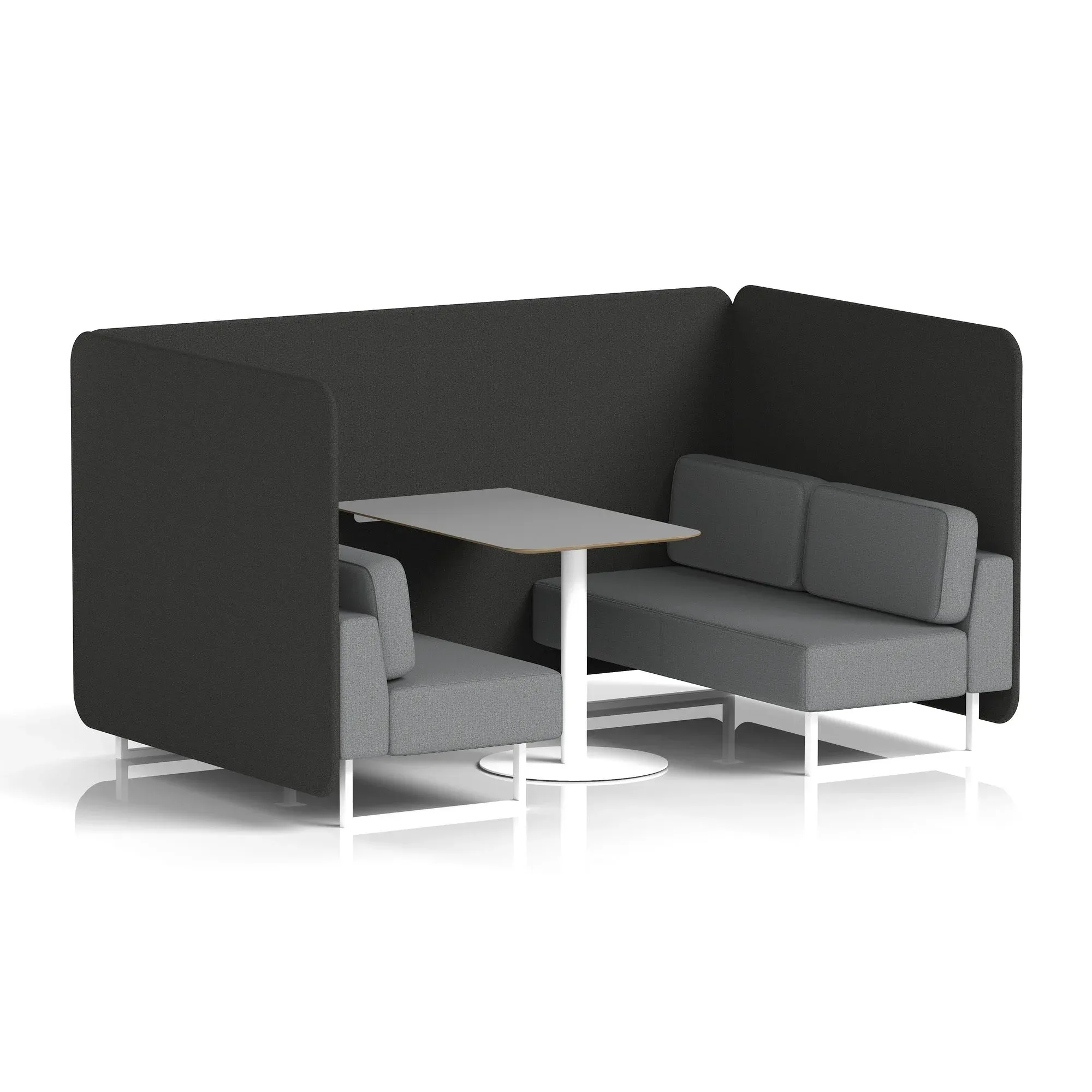 Brixworth Bench Booth With Grey Table In Two Tone
