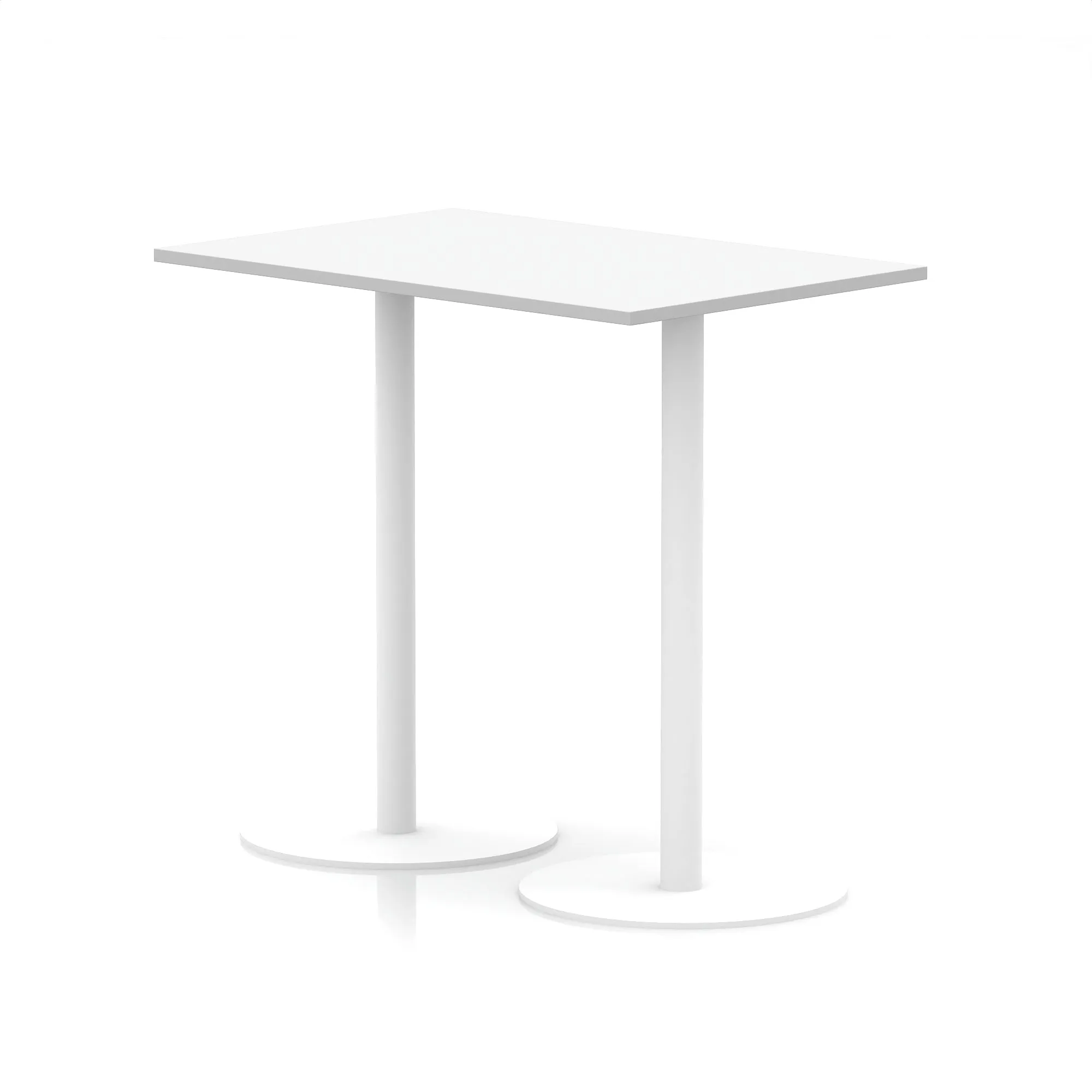 EE - Italia Rectangular Poseur Table White Leg