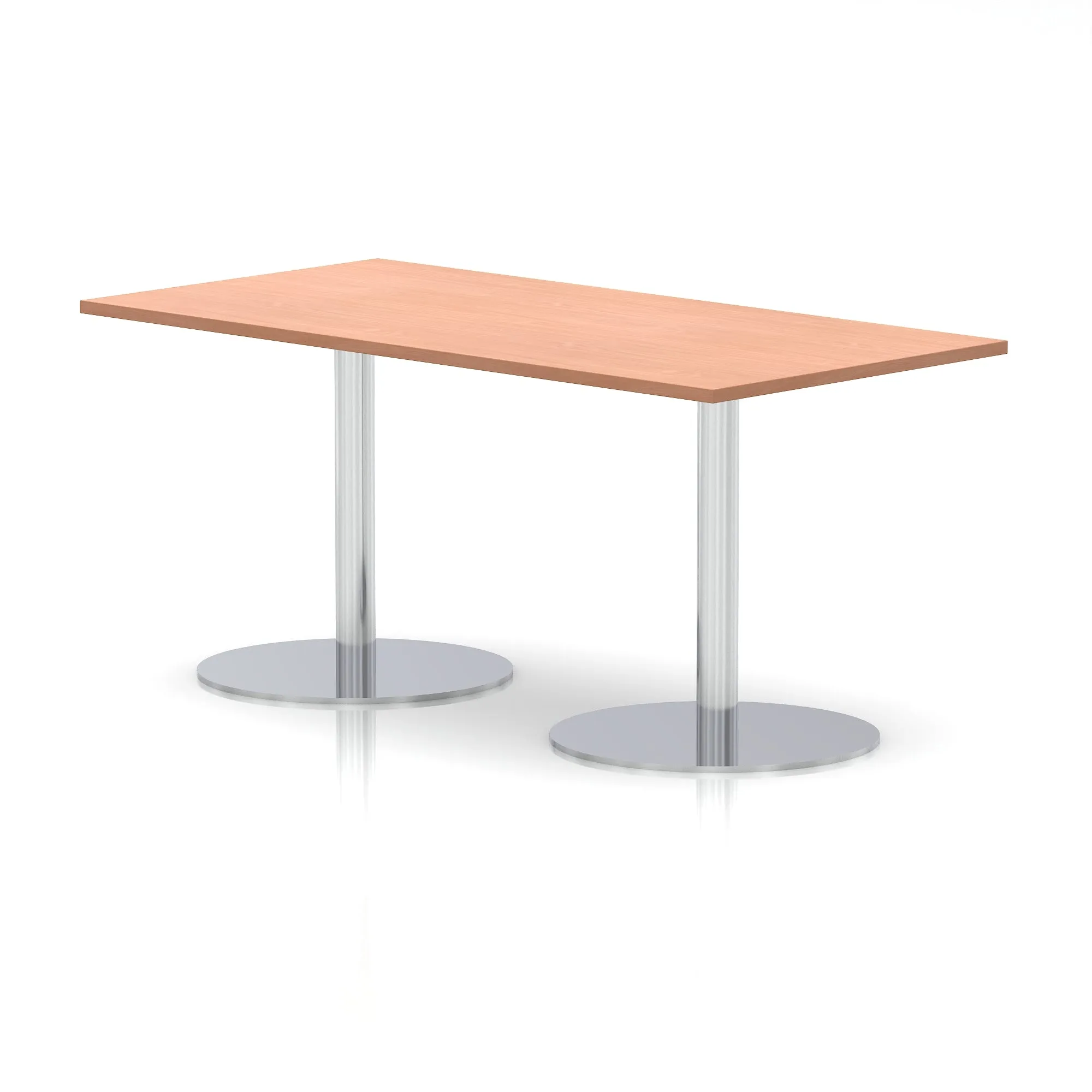 EE - Italia Rectangular Poseur Table Silver Leg