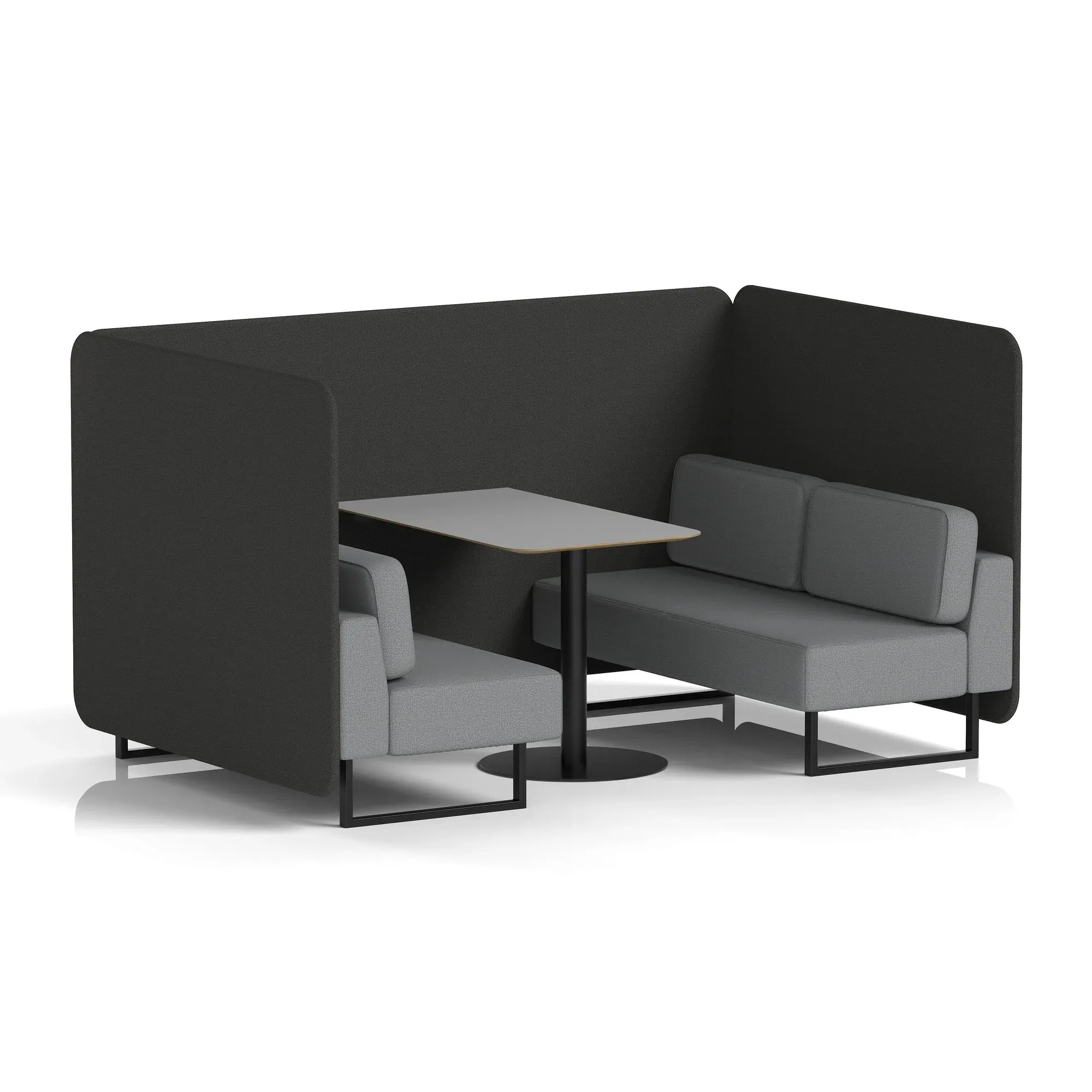 Brixworth Bench Booth With Grey Table In Two Tone