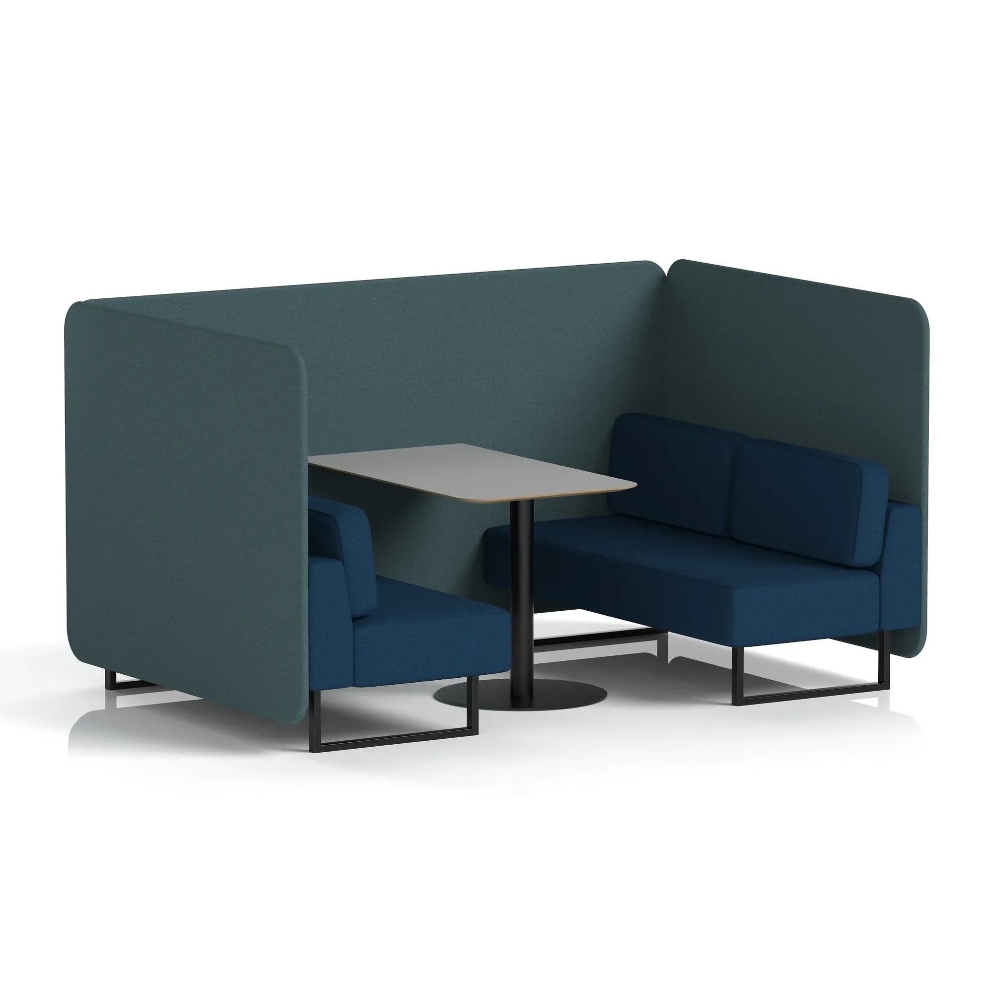 Brixworth Bench Booth With Grey Table In Two Tone