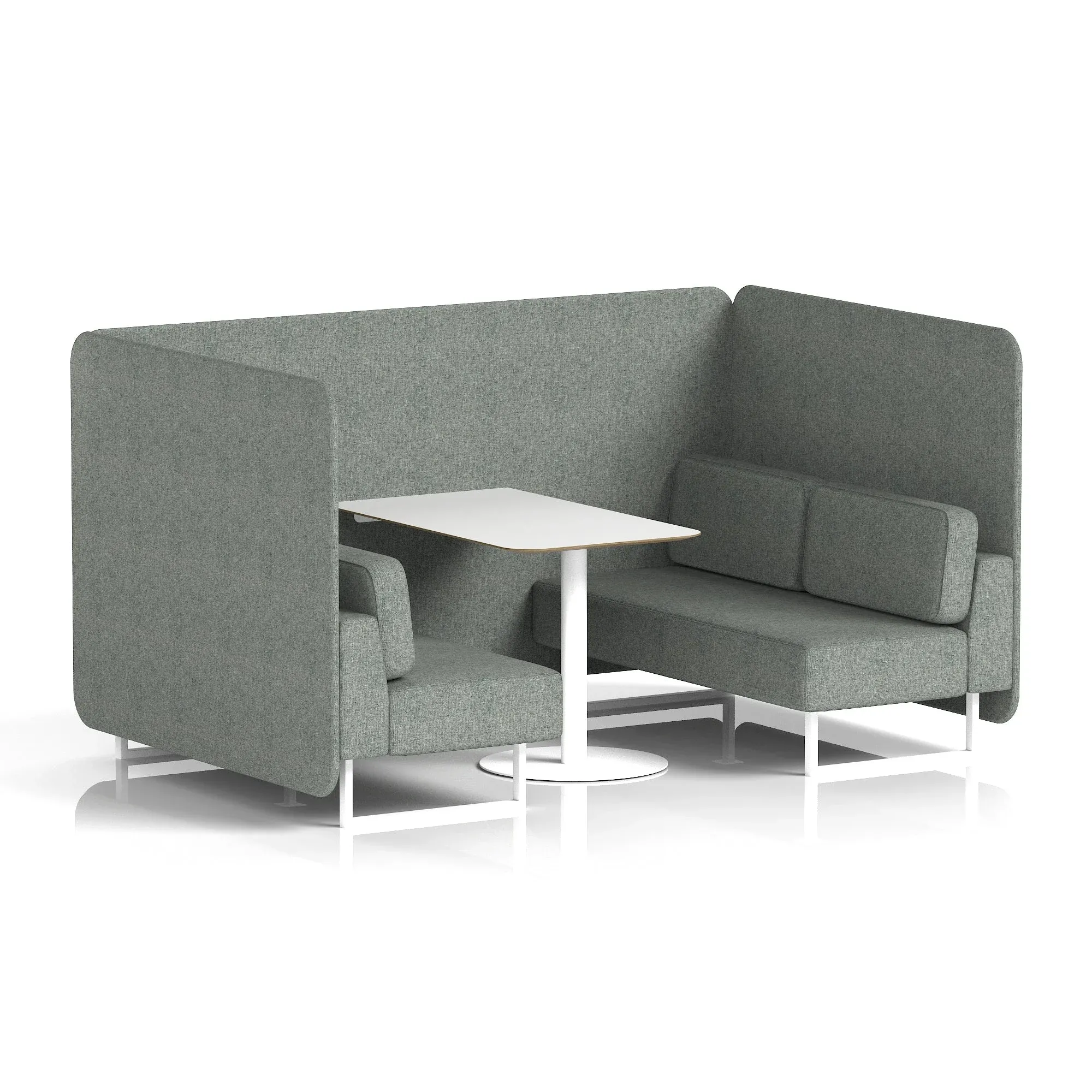 EE - Brixworth Bench Booth With White Table In Single Tone