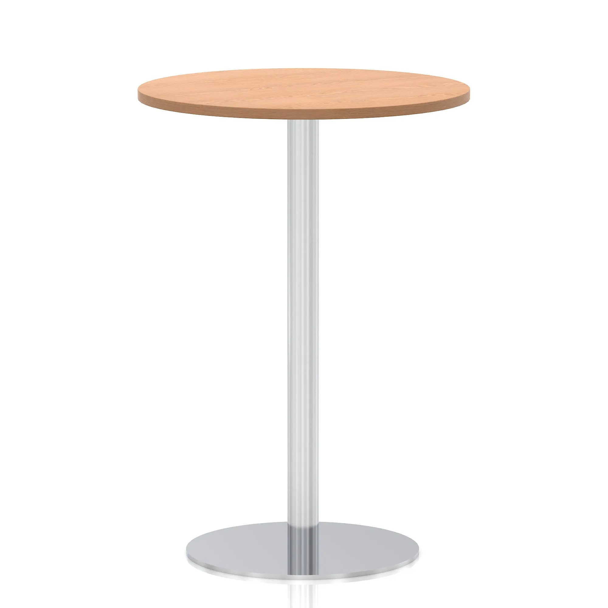 Italia Round Poseur Table Silver Leg