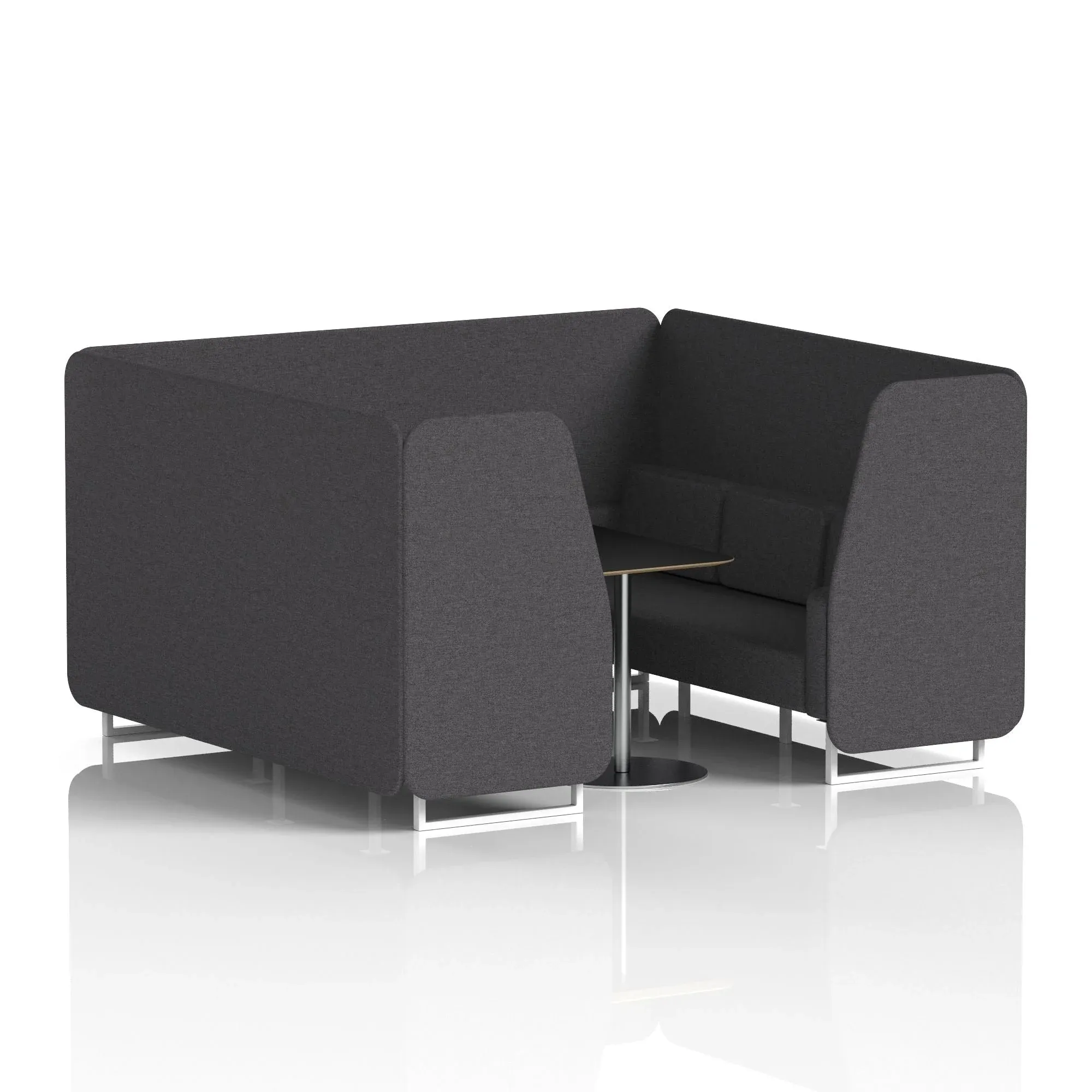 Brixworth Booth With Black Table In Single Tone