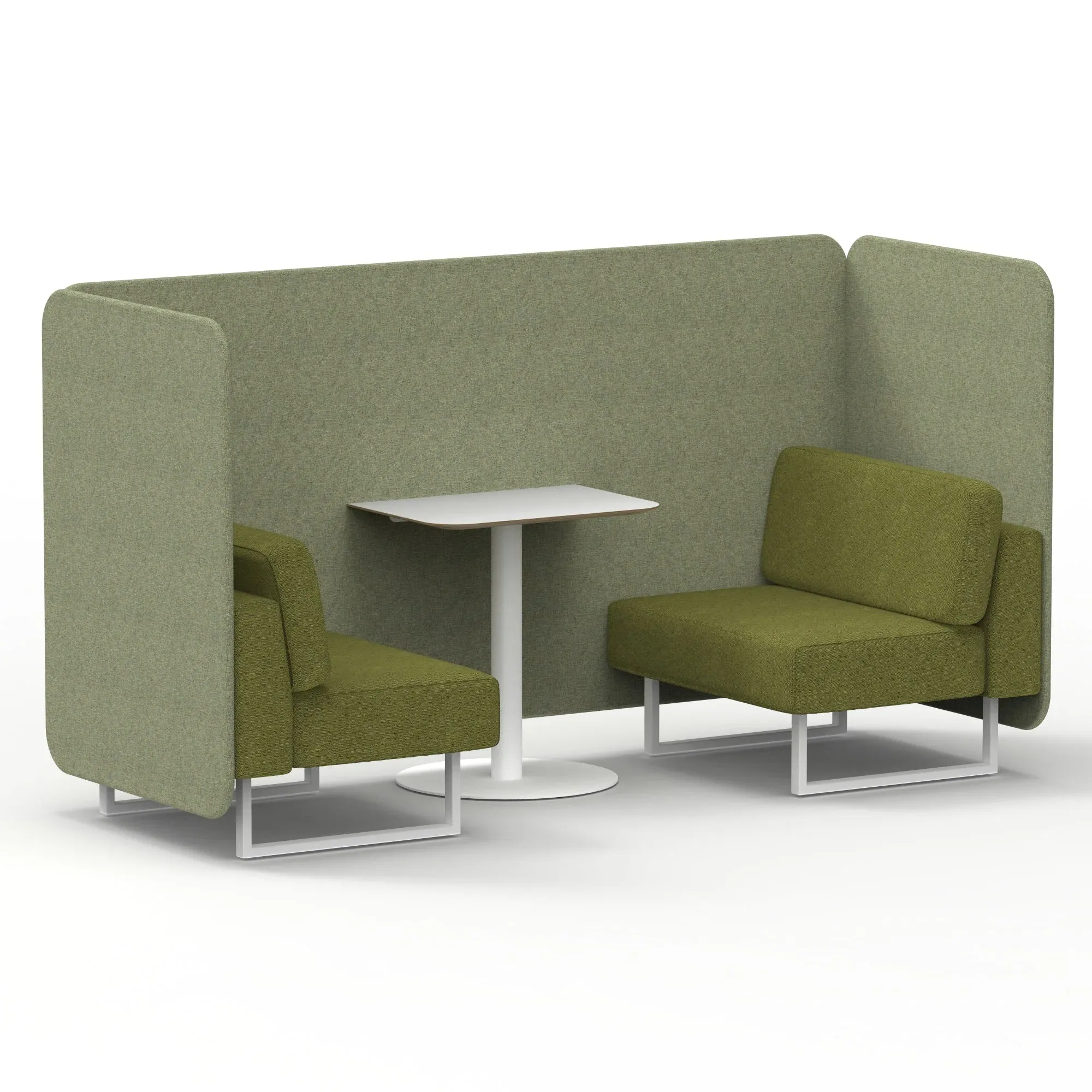 Brixworth Bench Booth With White Table In Two Tone