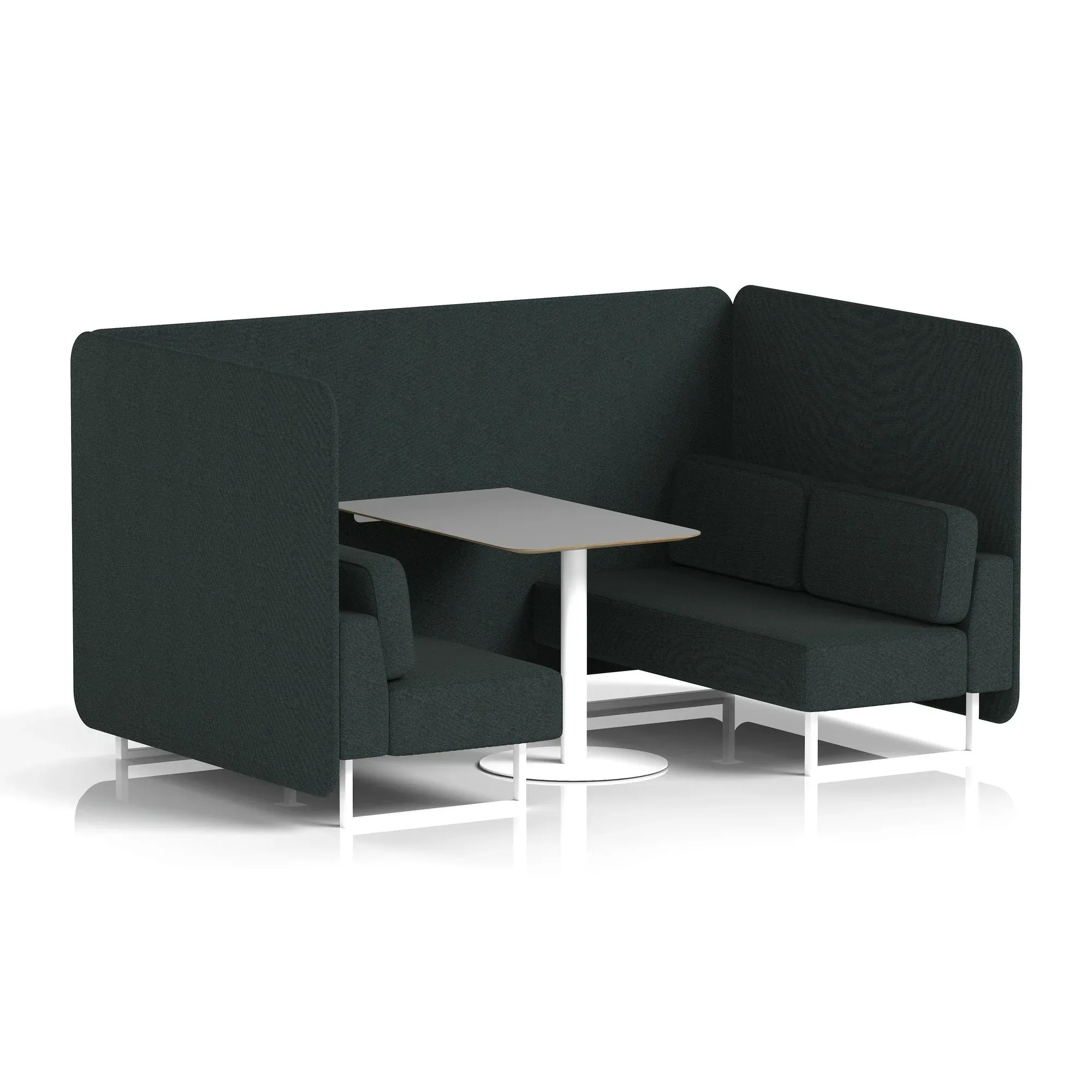 EE - Brixworth Bench Booth With Grey Table In Single Tone
