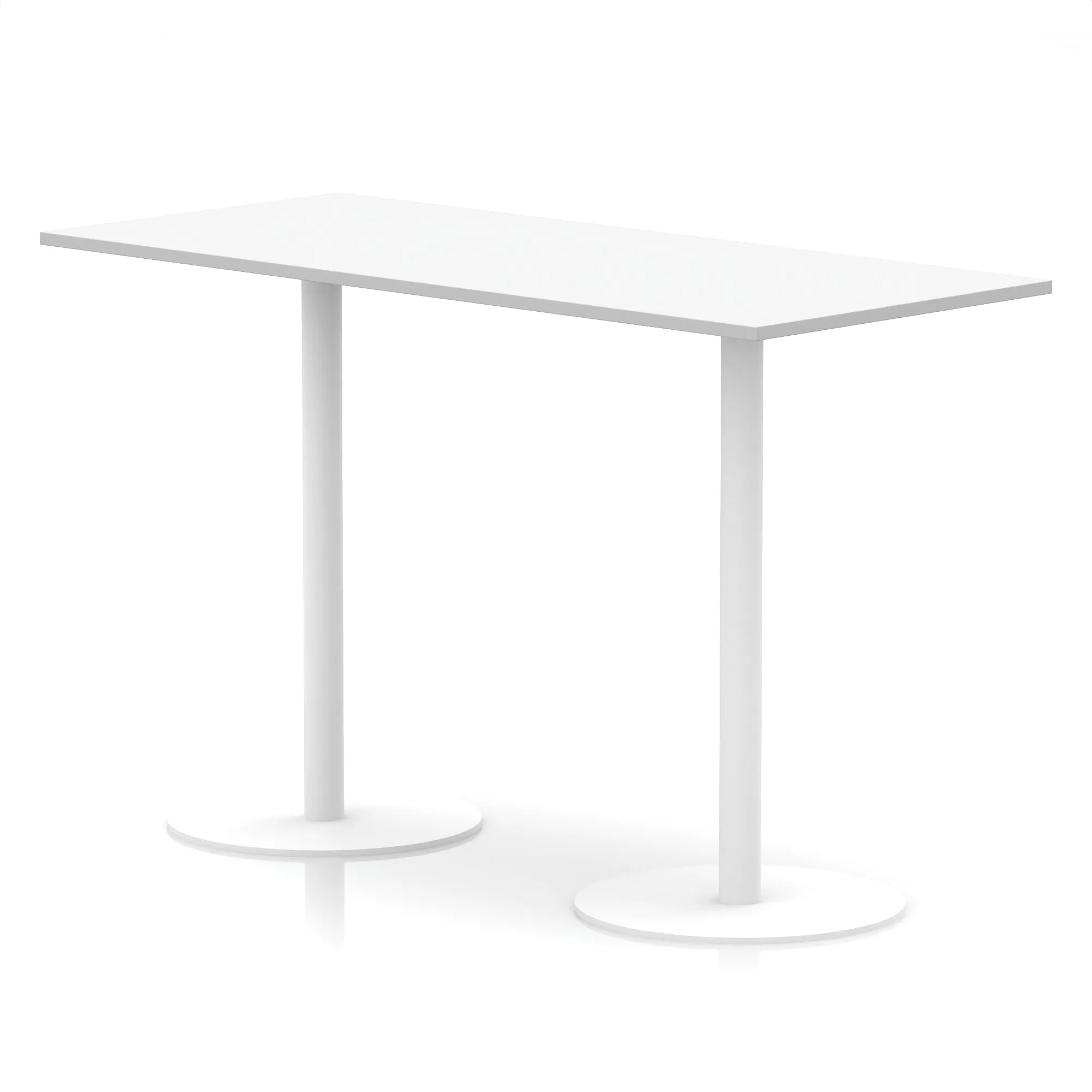 EE - Italia Rectangular Poseur Table White Leg