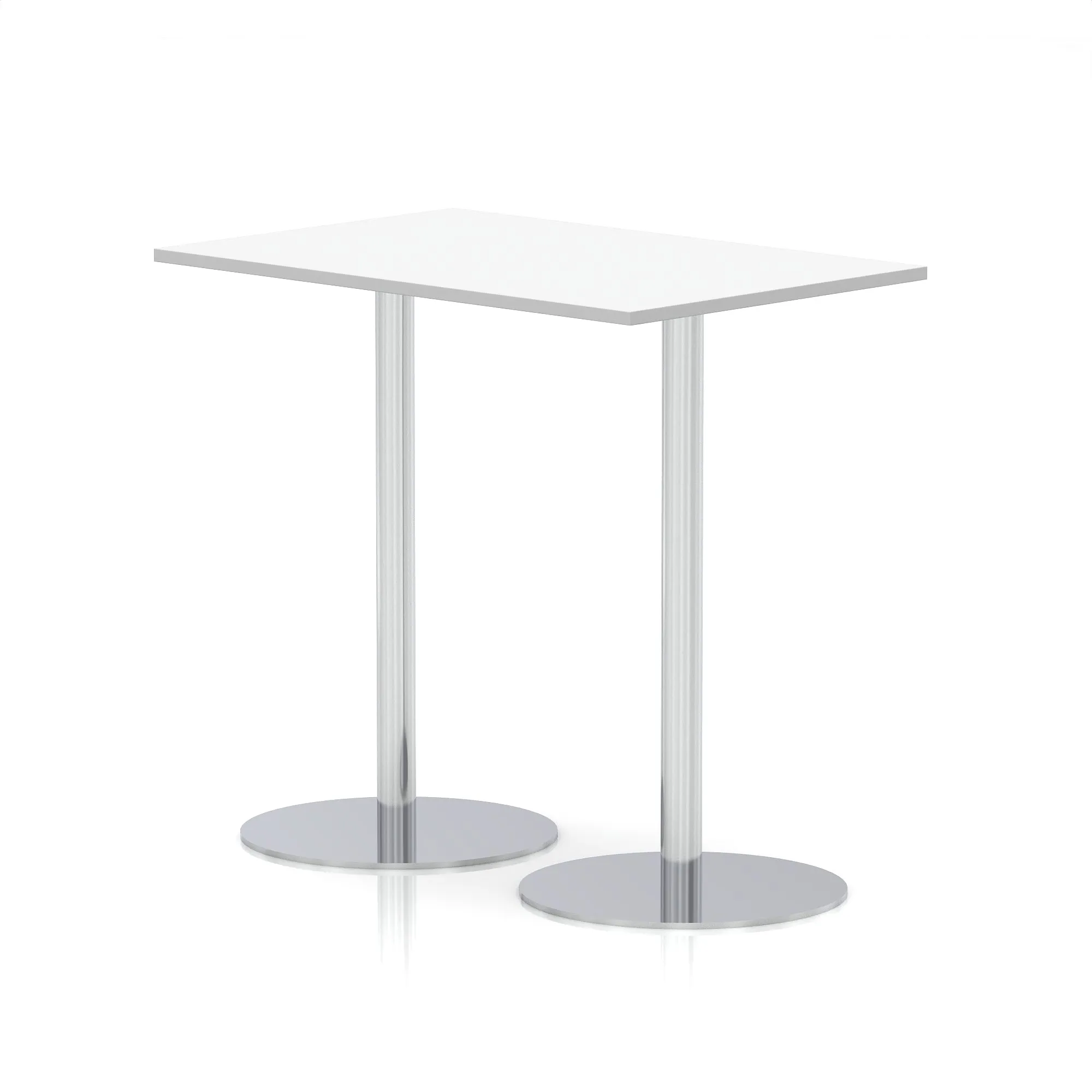 EE - Italia Rectangular Poseur Table Silver Leg