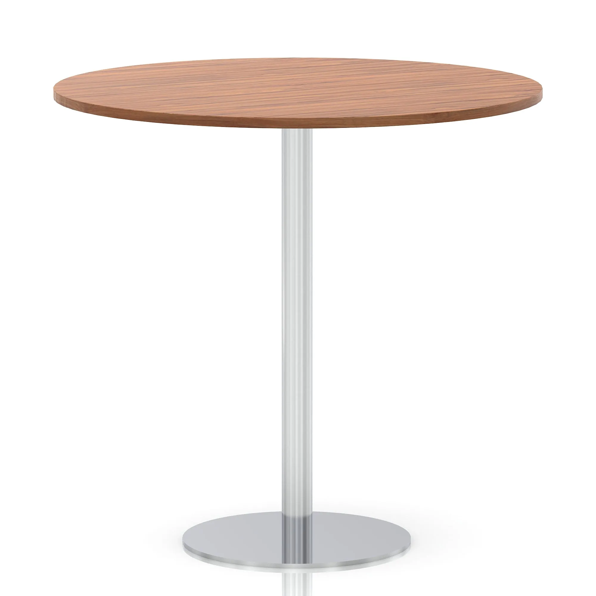 EE - Italia Round Poseur Table Silver Leg
