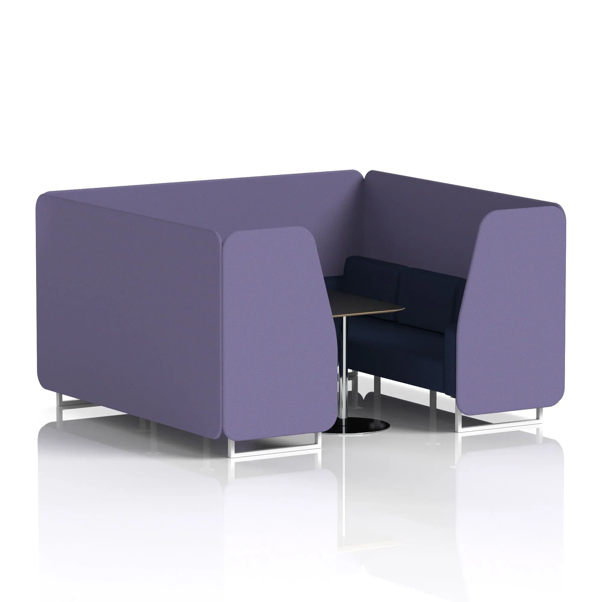 Brixworth Booth With Black Table In Two Tone