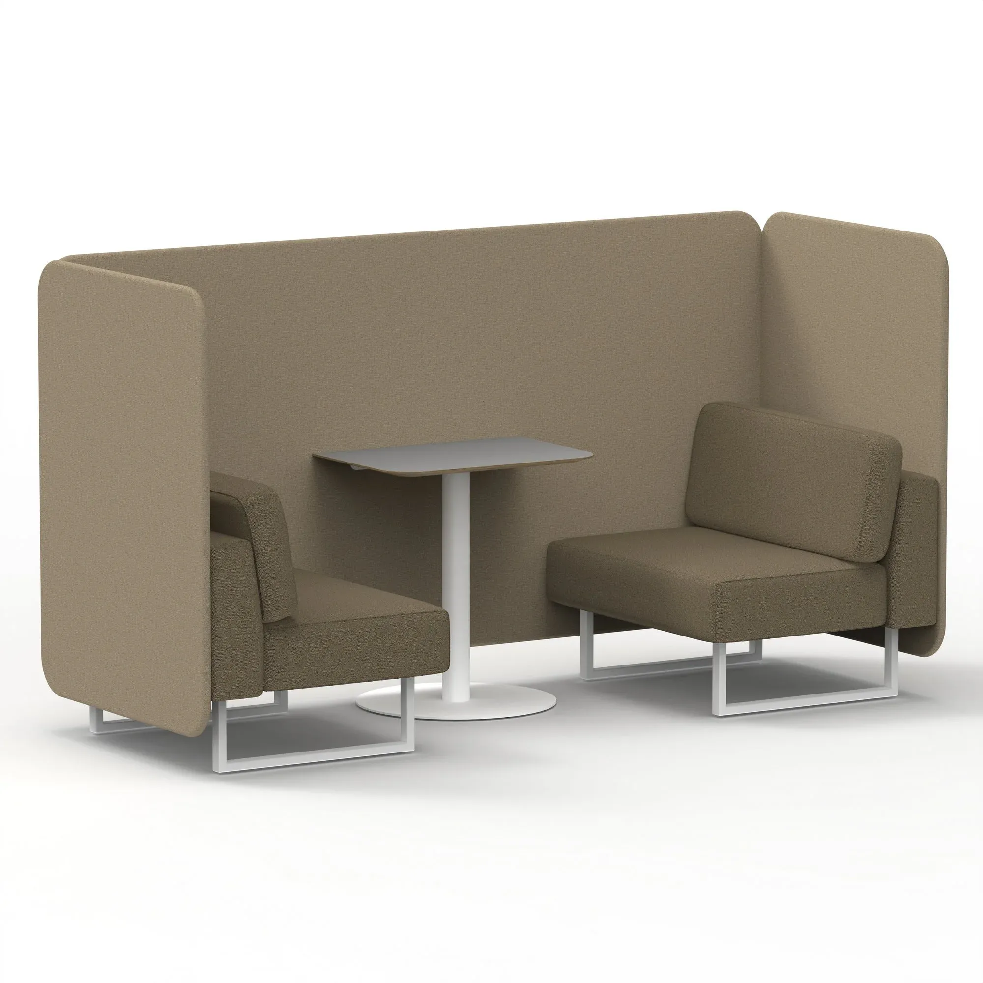 Brixworth Bench Booth With Grey Table In Two Tone