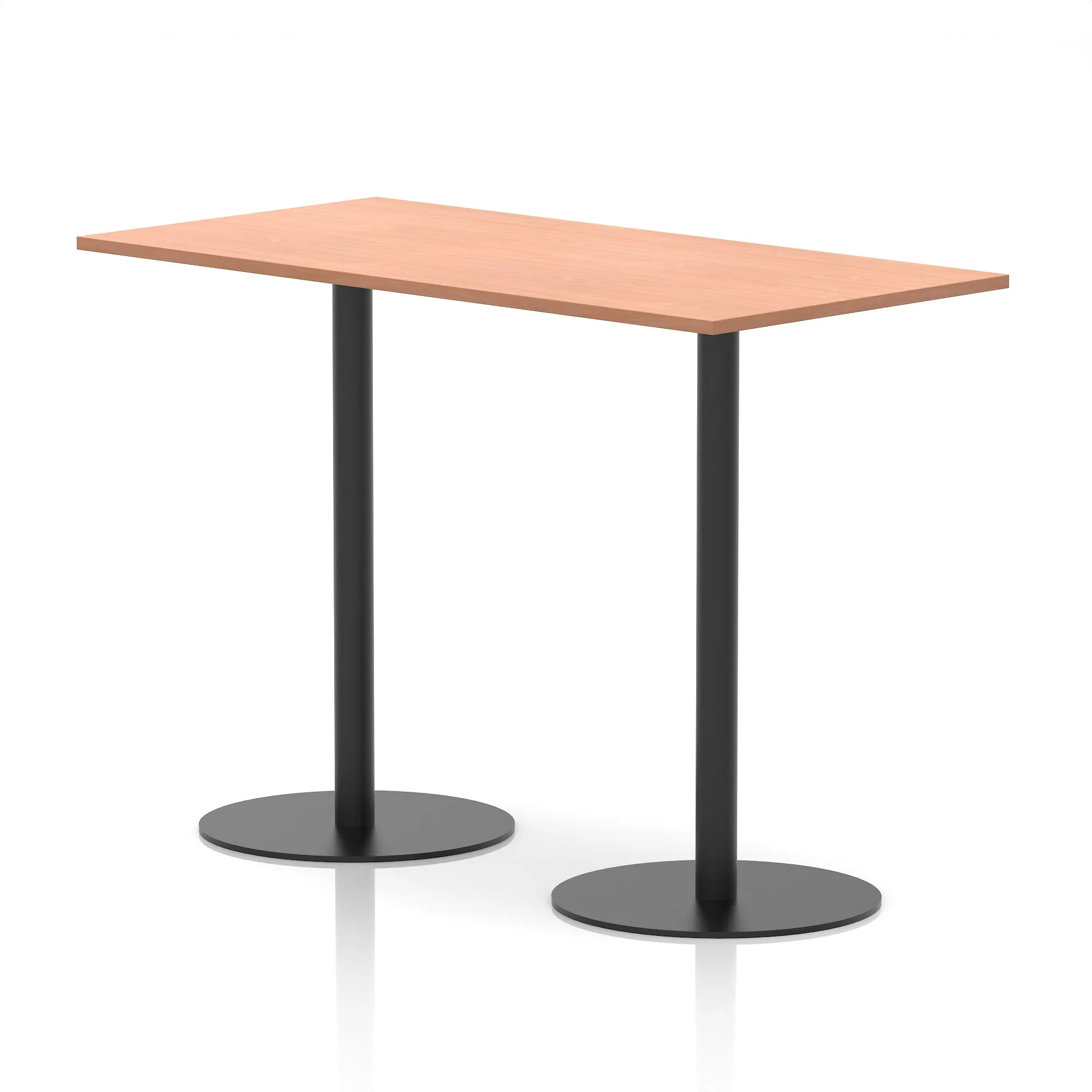 EE - Italia Rectangular Poseur Table Black Leg