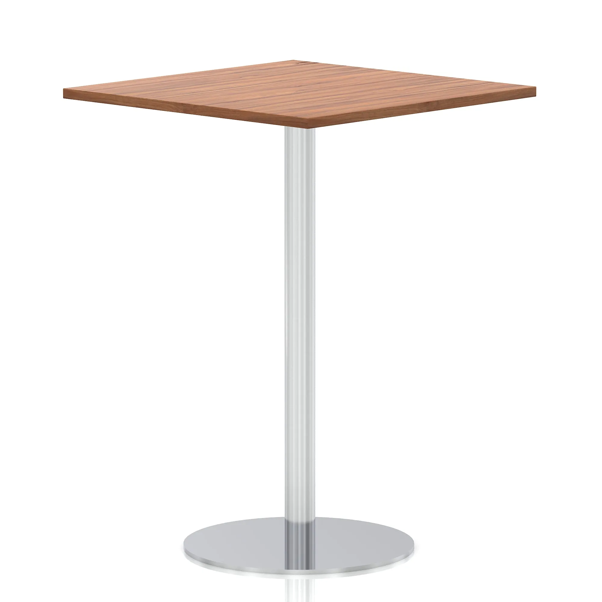 EE - Italia Square Poseur Table Silver Leg