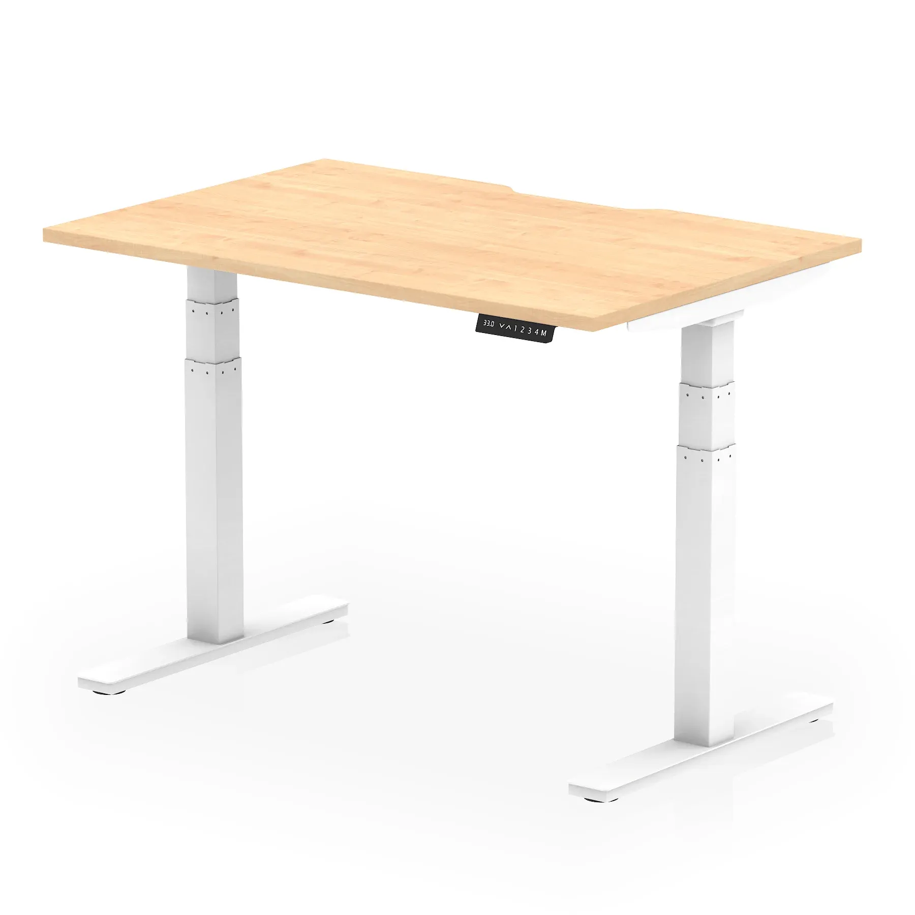 Air Scalloped Edge Height Adjustable Office Desk
