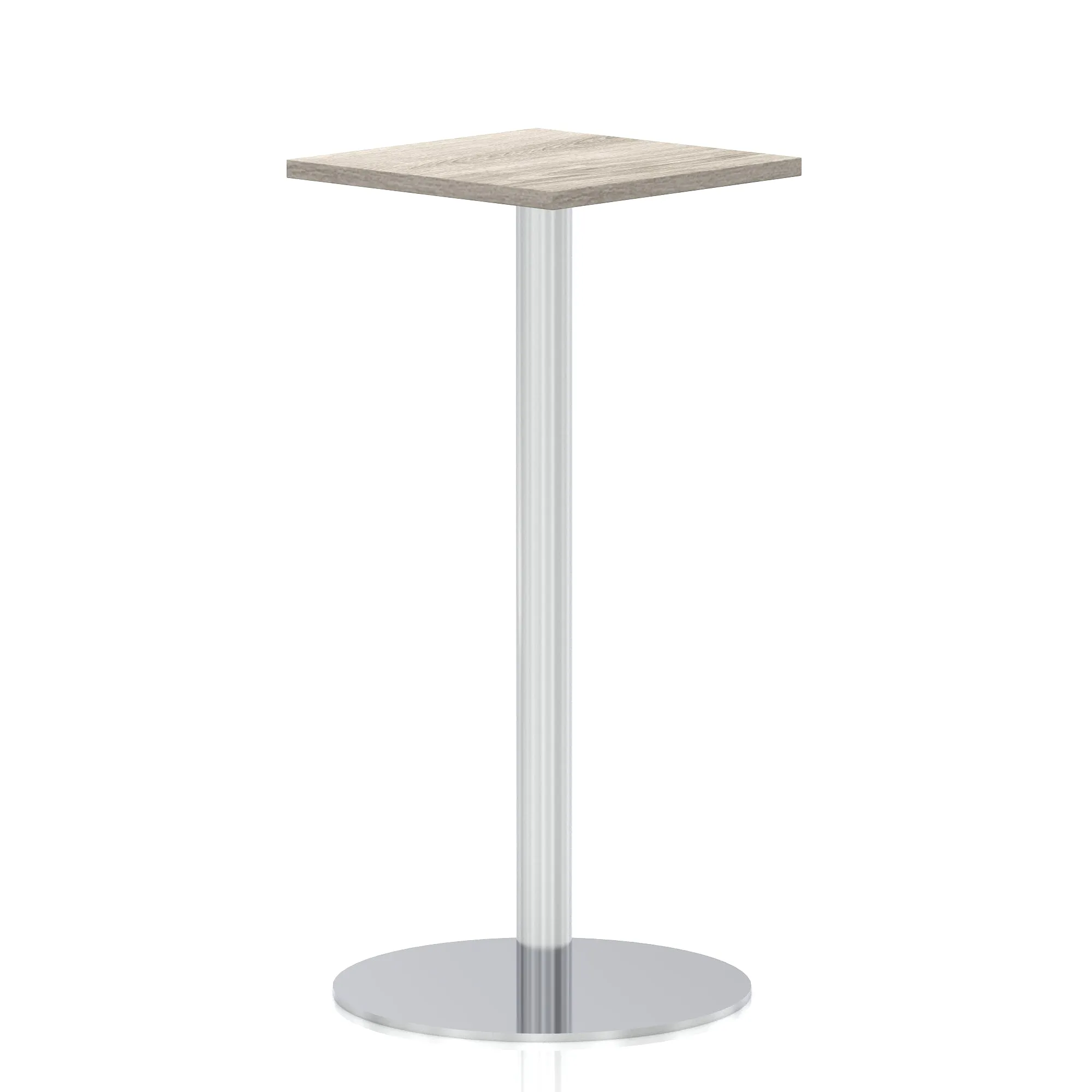 Italia Square Poseur Table Silver Leg