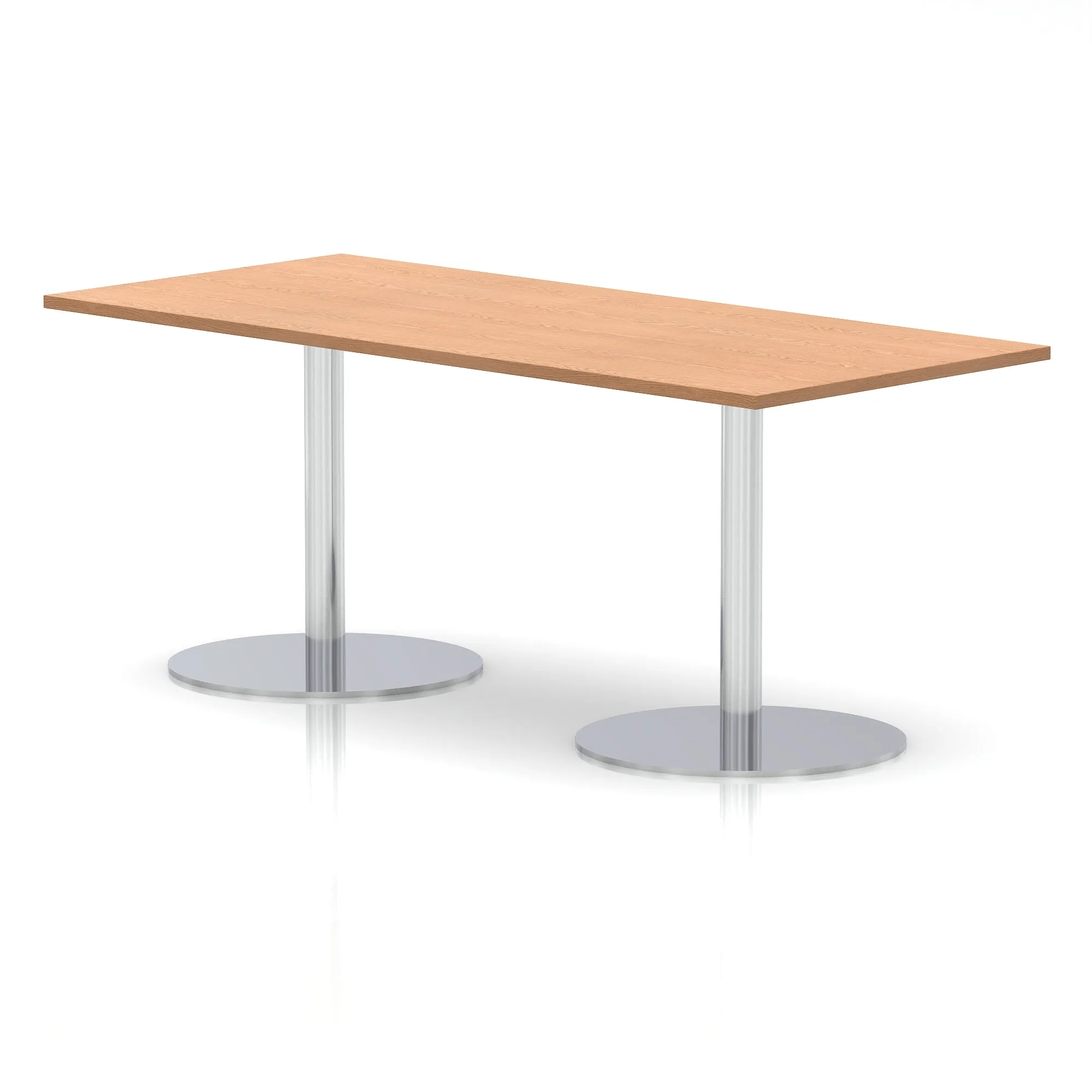 EE - Italia Rectangular Poseur Table Silver Leg