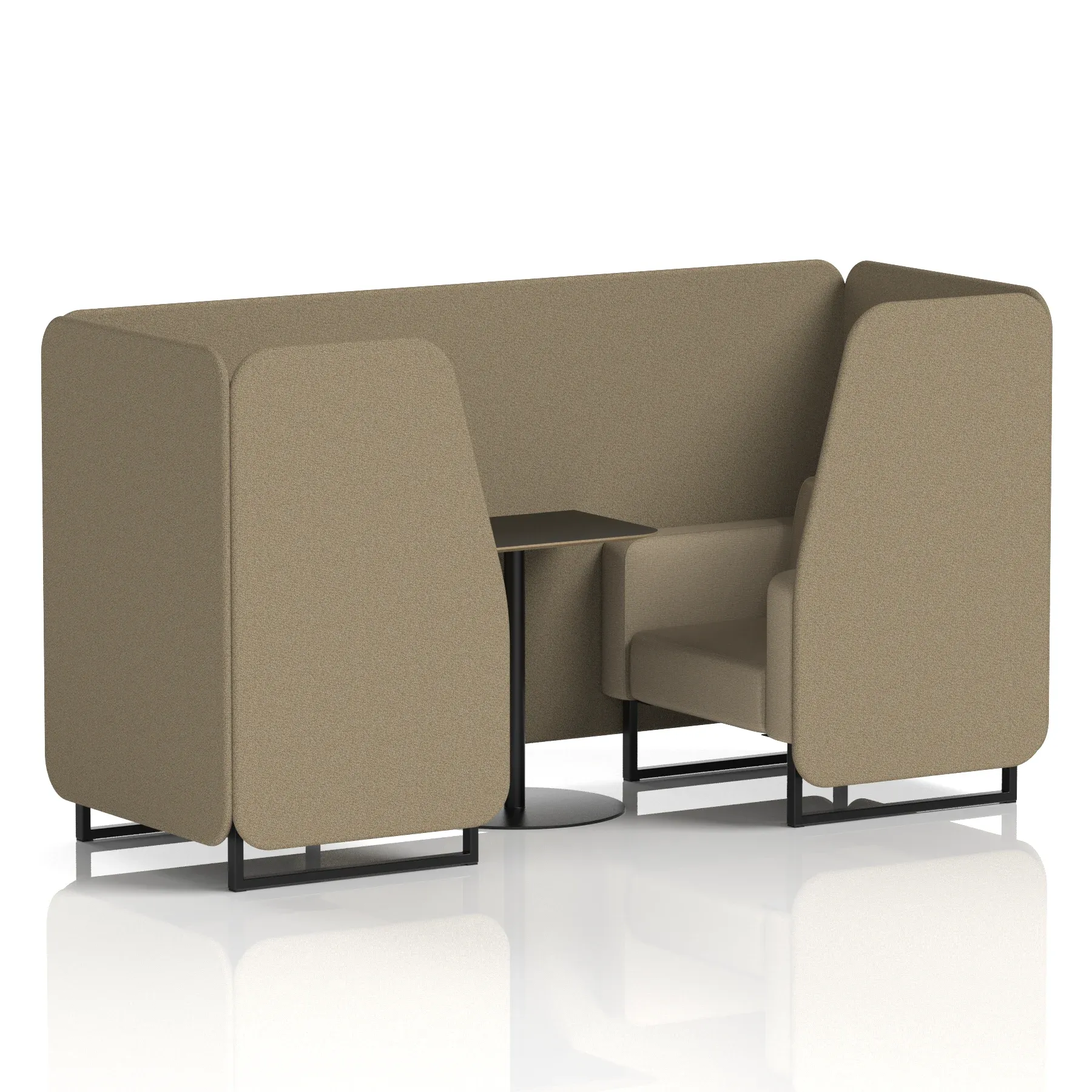 Brixworth Booth With Black Table In Two Tone