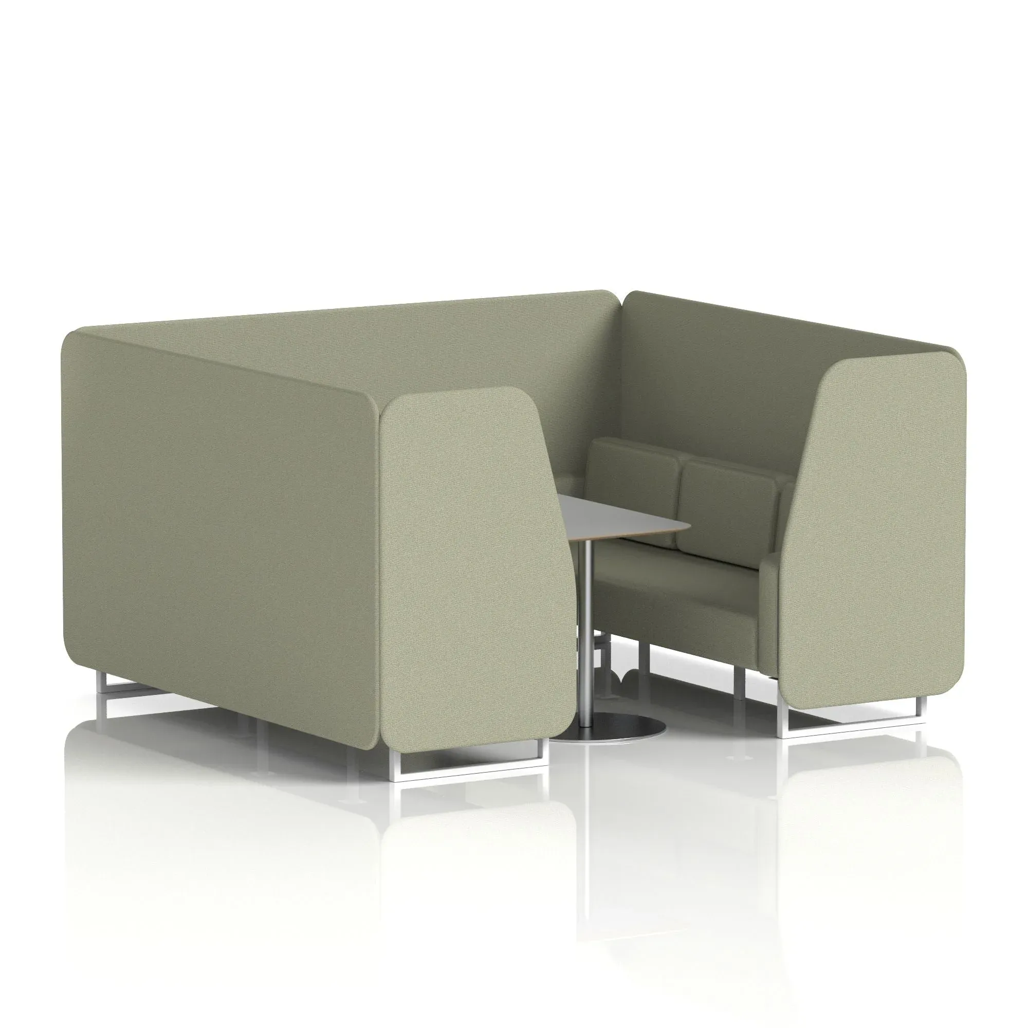 Brixworth Booth With Grey Table In Single Tone