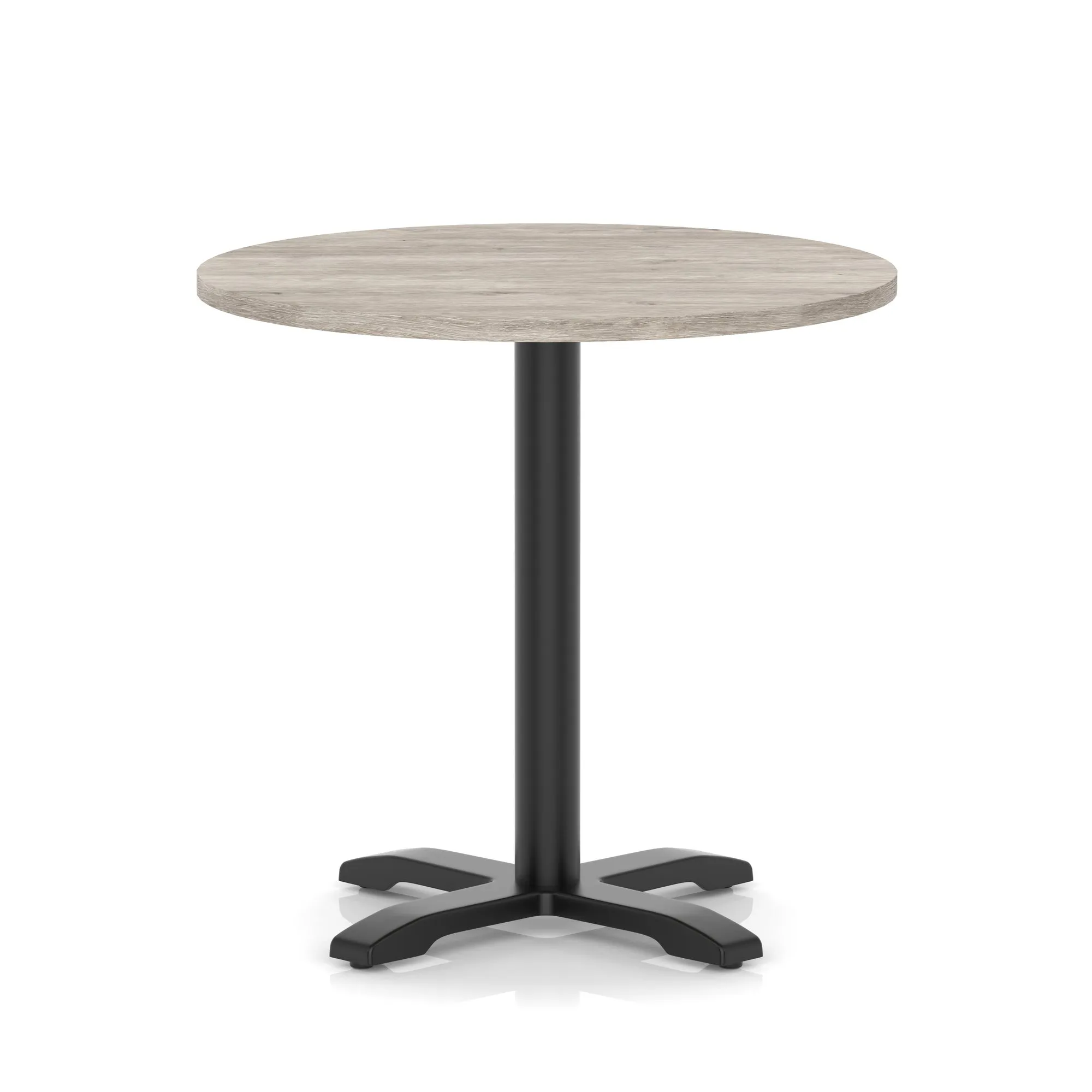 EE - Italia Round Poseur Table With Cross Base Black Leg