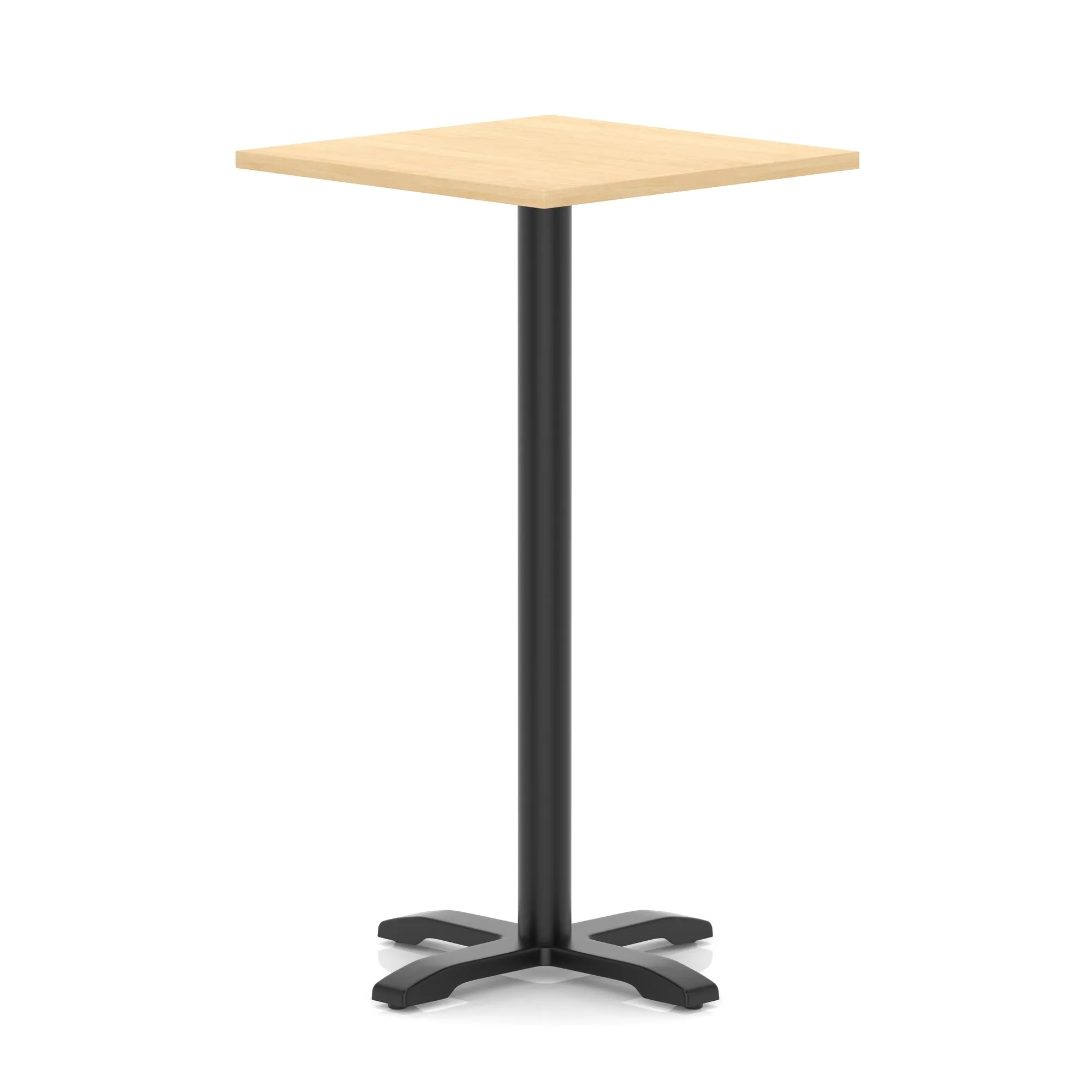 Italia Square Poseur Table With Cross Base Black Leg