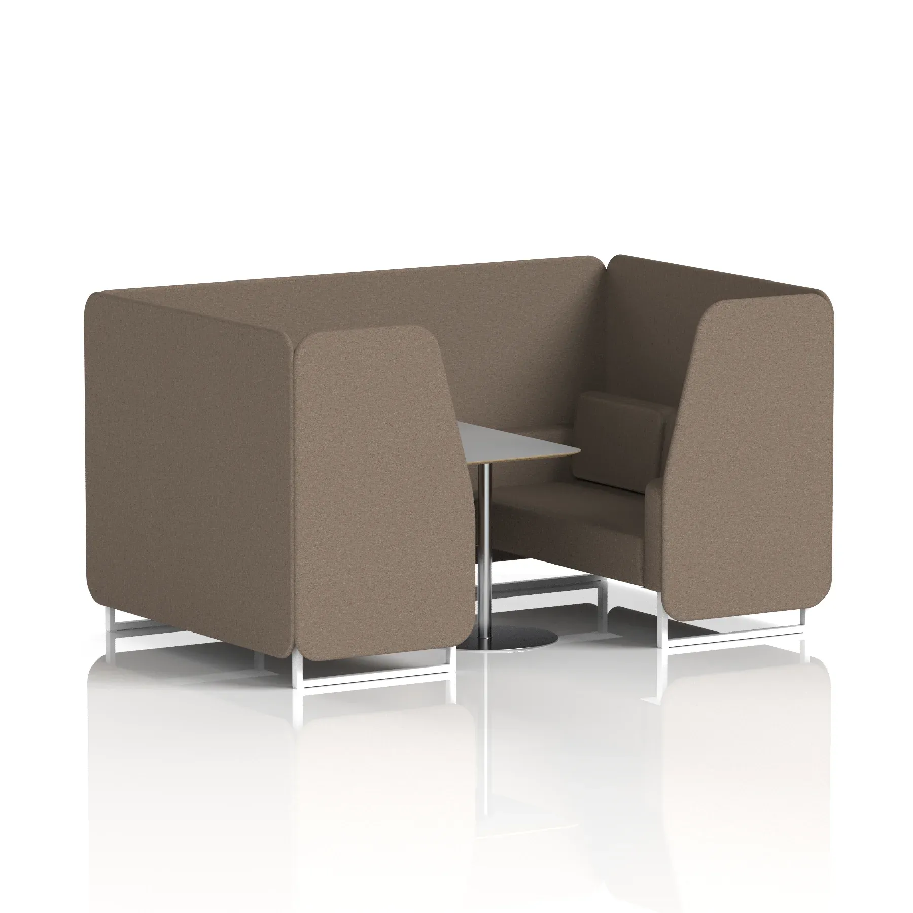 Brixworth Booth With Grey Table In Single Tone