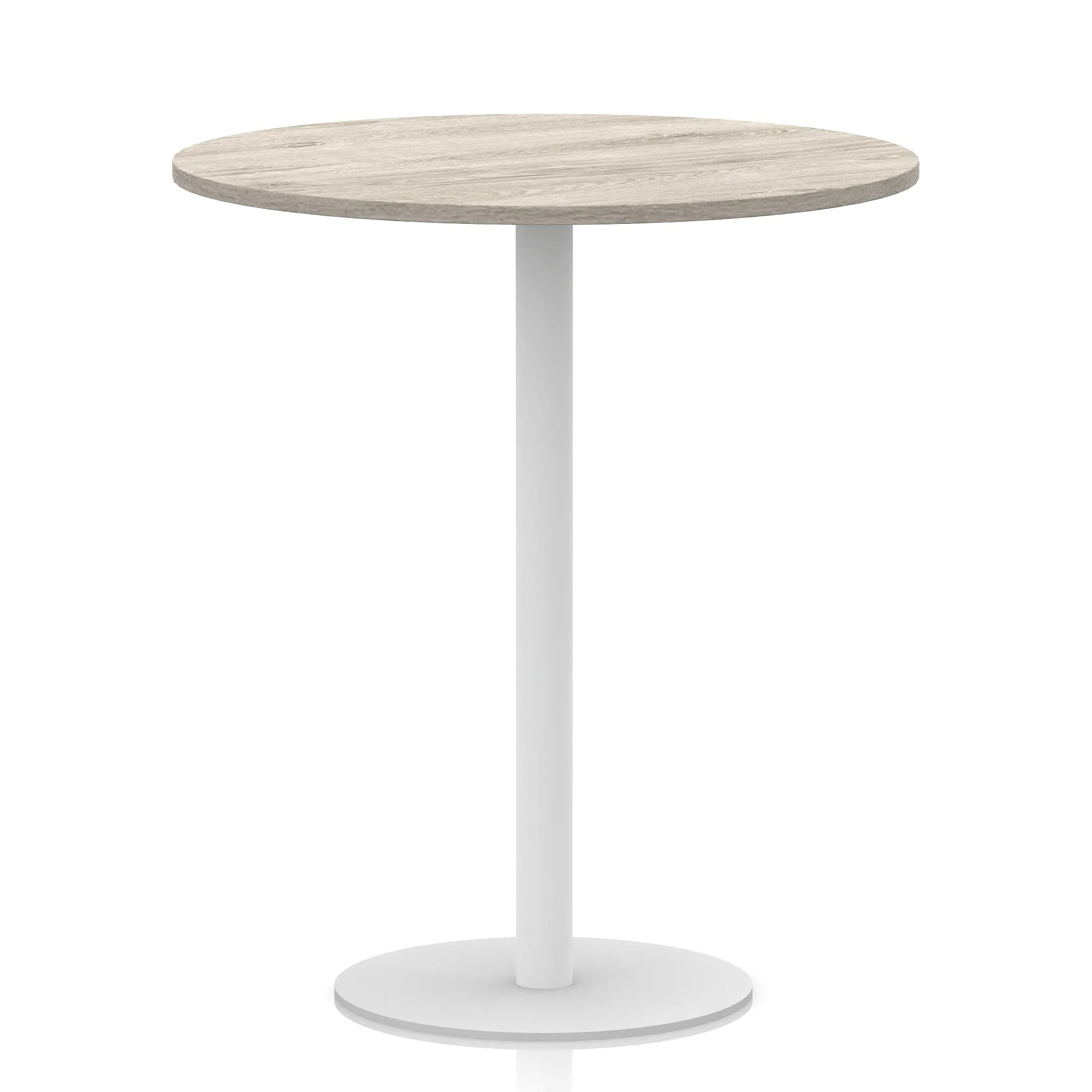 Italia Round Poseur Table White Leg