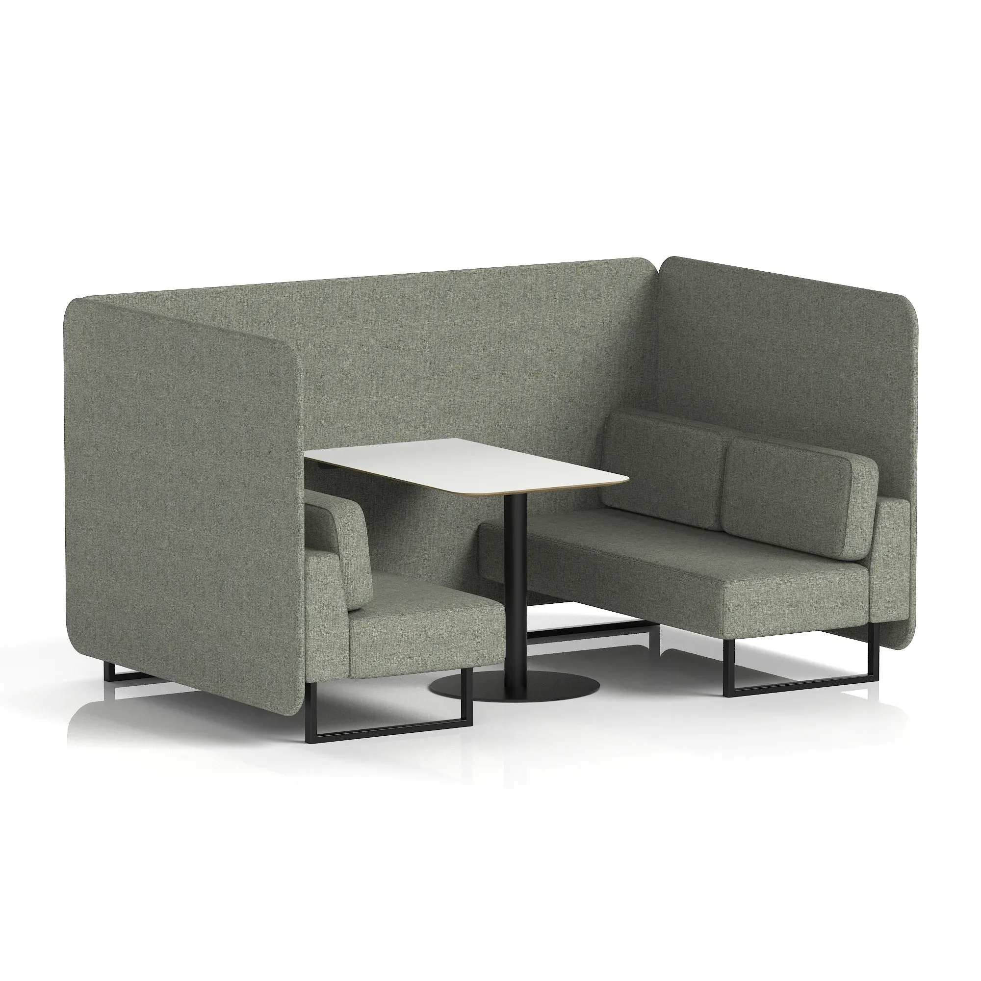 EE - Brixworth Bench Booth With White Table In Single Tone