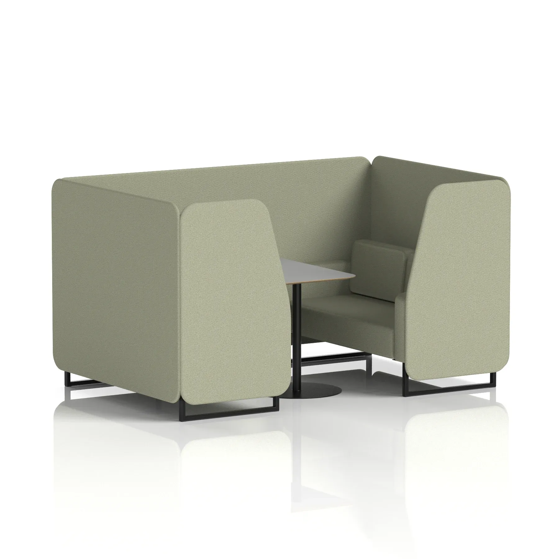 Brixworth Booth With Grey Table In Single Tone