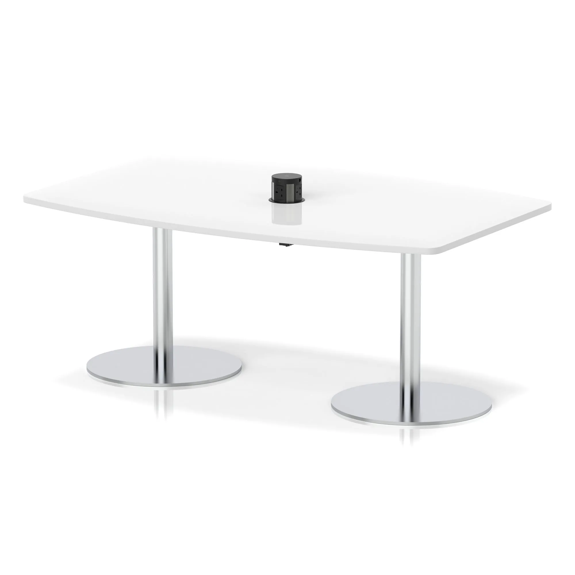 Italia Volta Poseur High Gloss Table With Pop-up Power Module