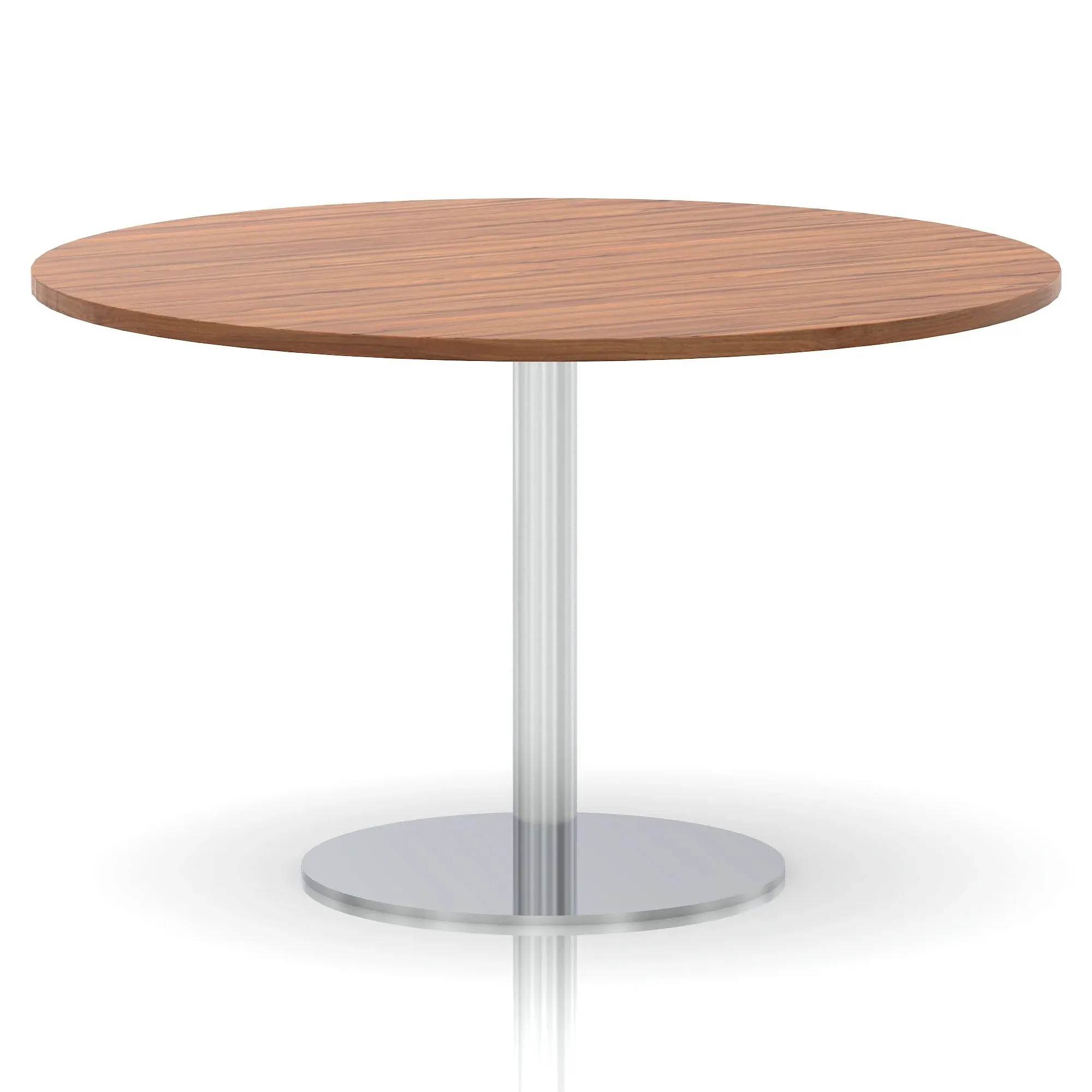 EE - Italia Round Poseur Table Silver Leg