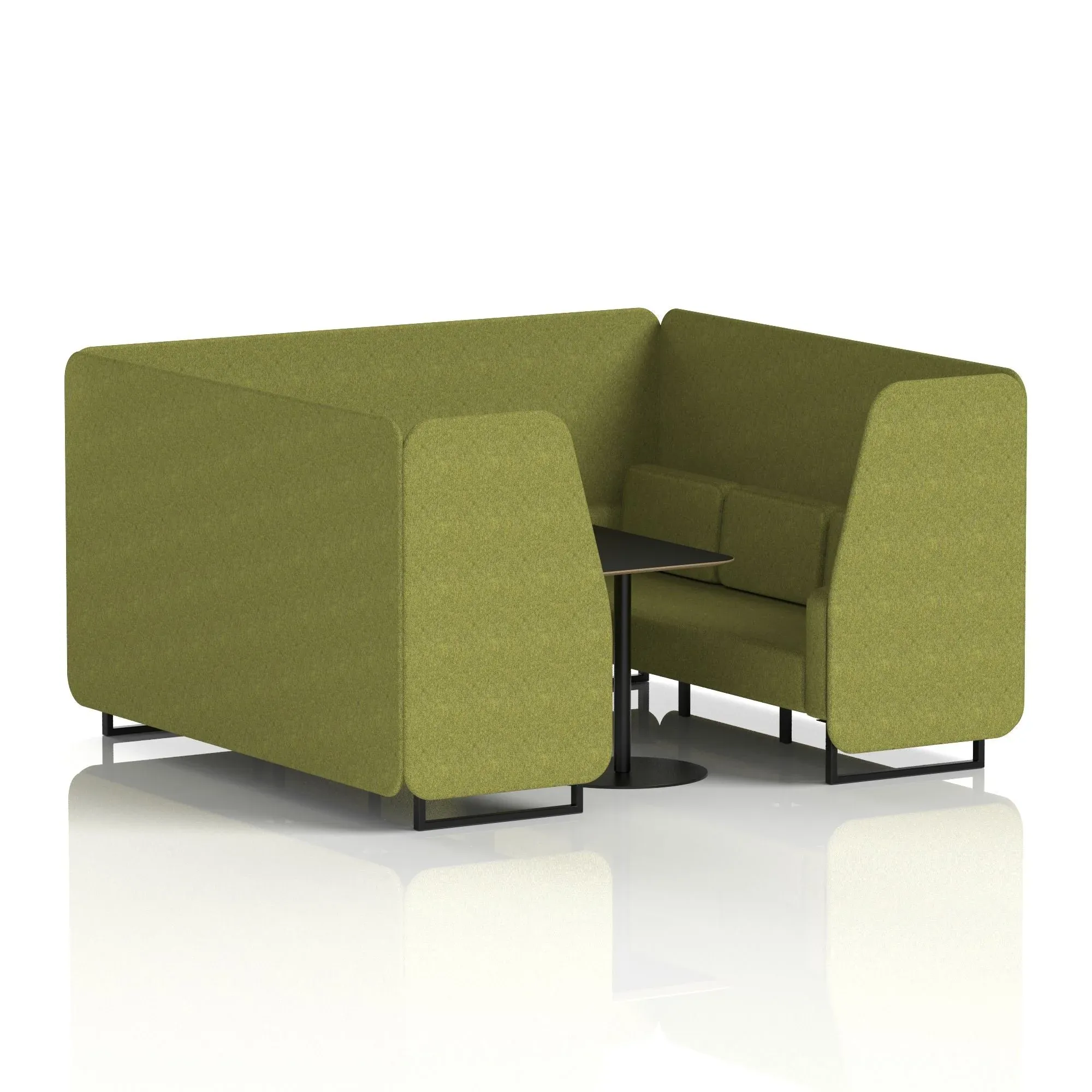 Brixworth Booth With Black Table In Single Tone