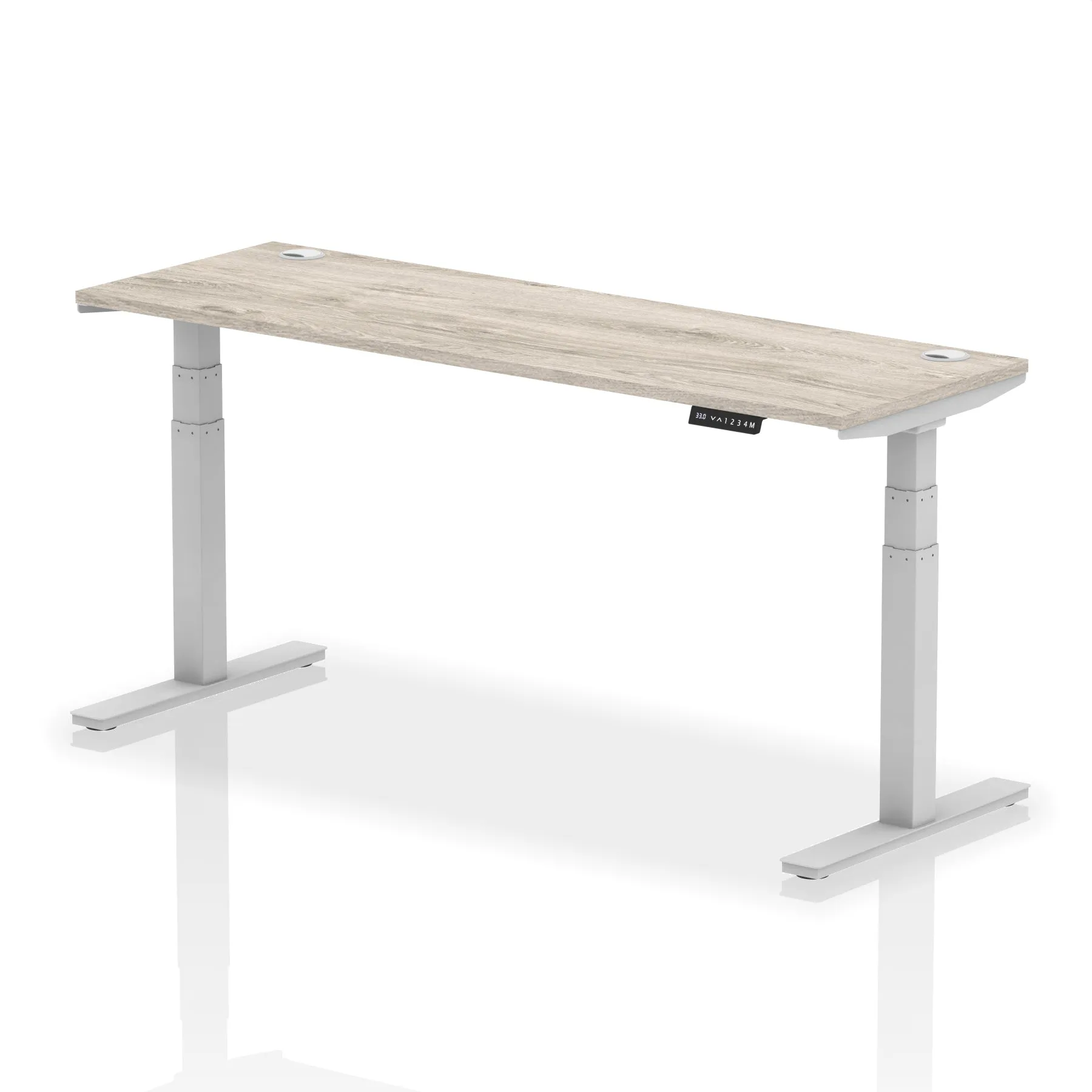 Air Height Adjustable Slimline Desk With Cable Ports