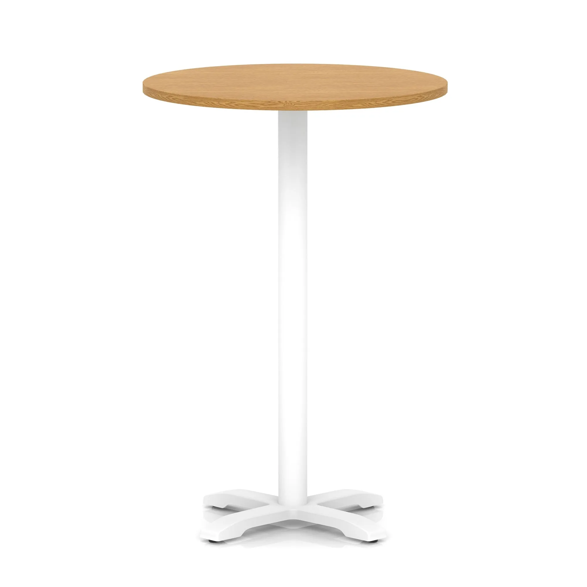 EE - Italia Round Poseur Table With Cross Base White Leg