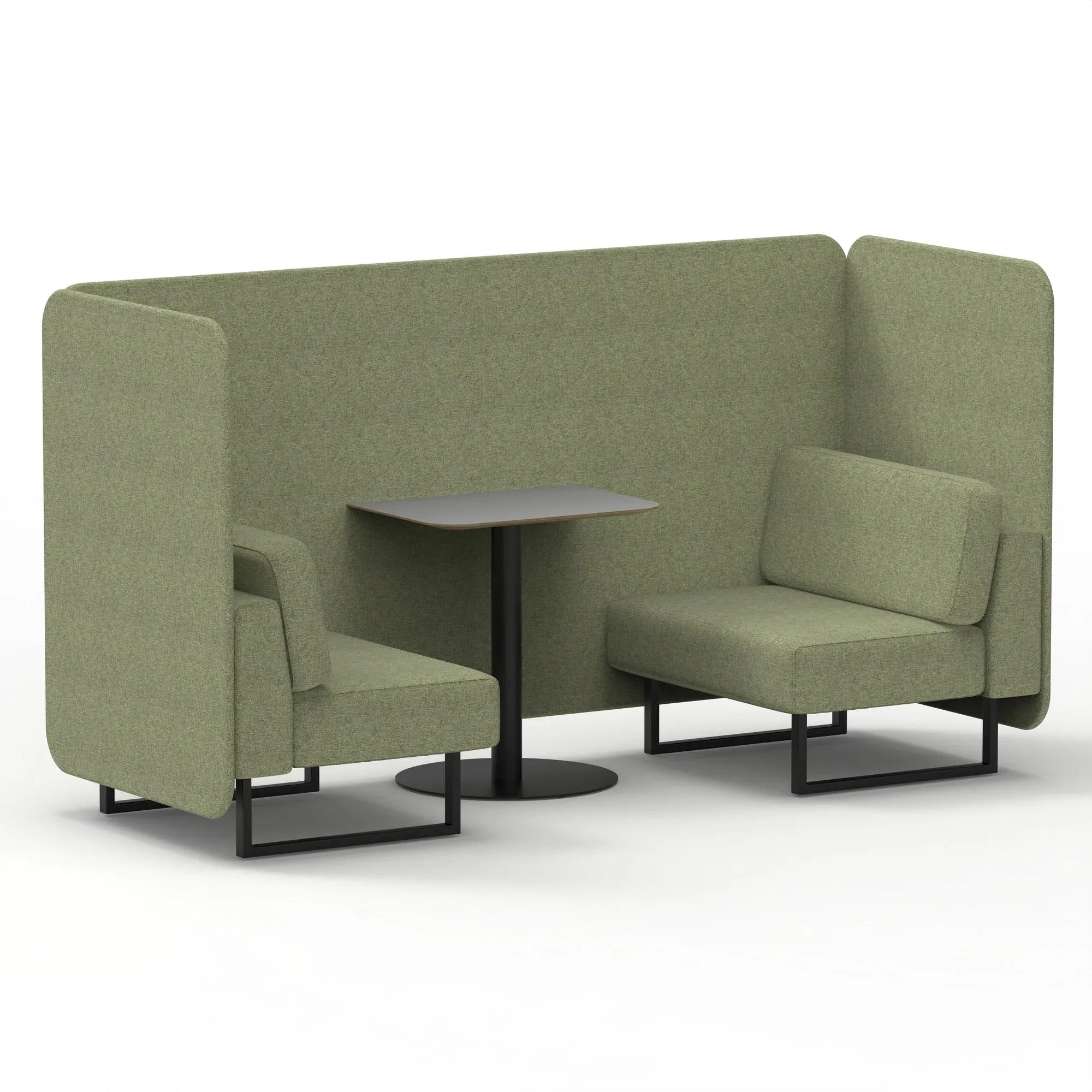 Brixworth Bench Booth With Grey Table In Single Tone