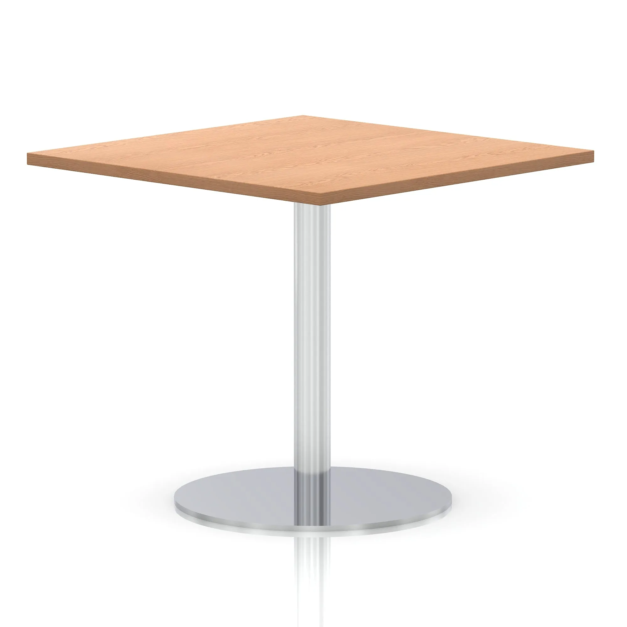 Italia Square Poseur Table Silver Leg