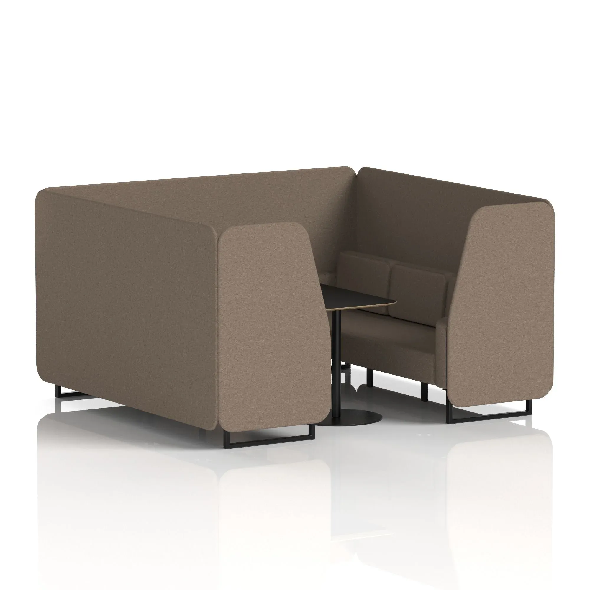 Brixworth Booth With Black Table In Single Tone